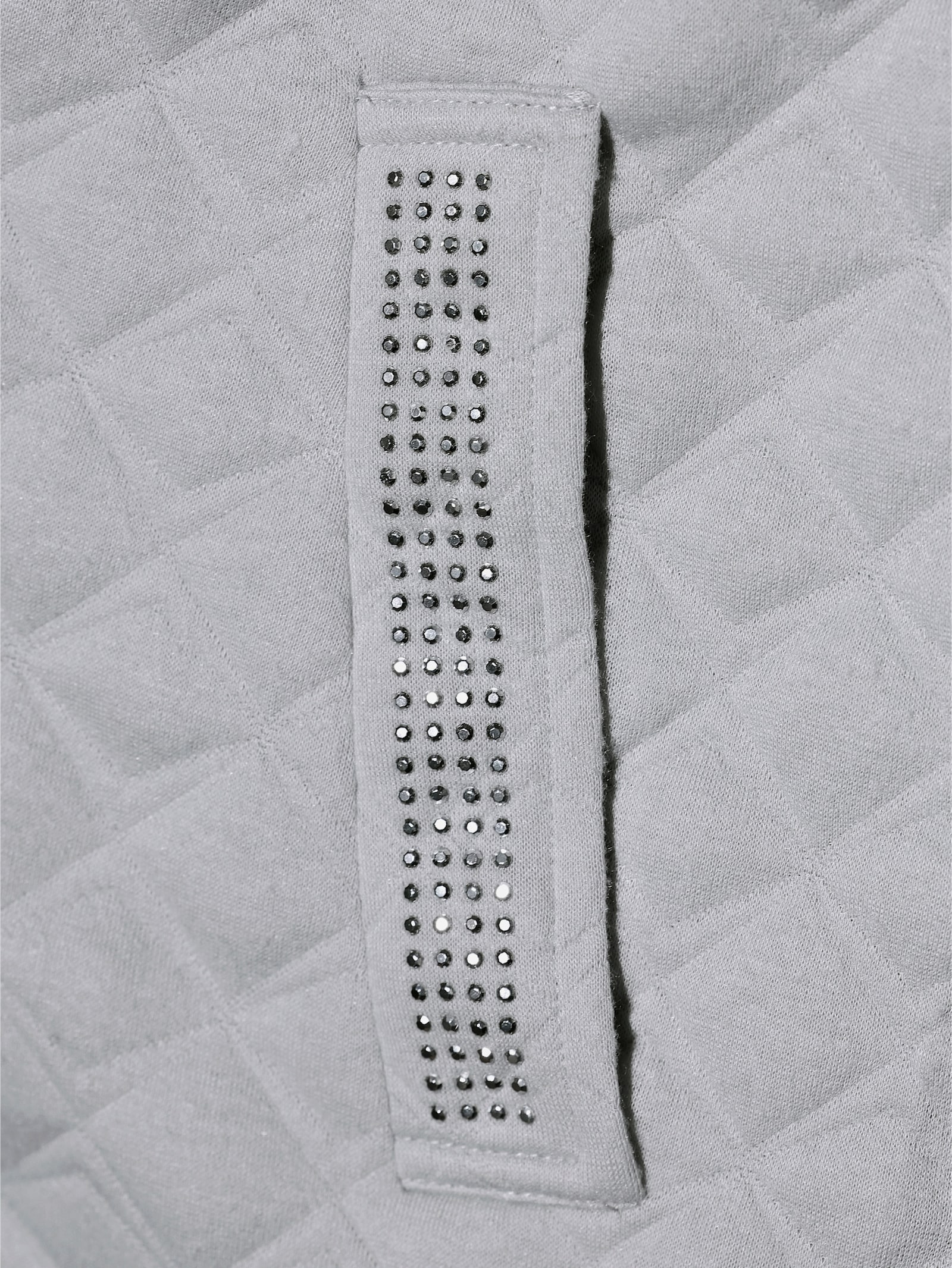 Shirtjacke in Rautenstruktur - hellgrau