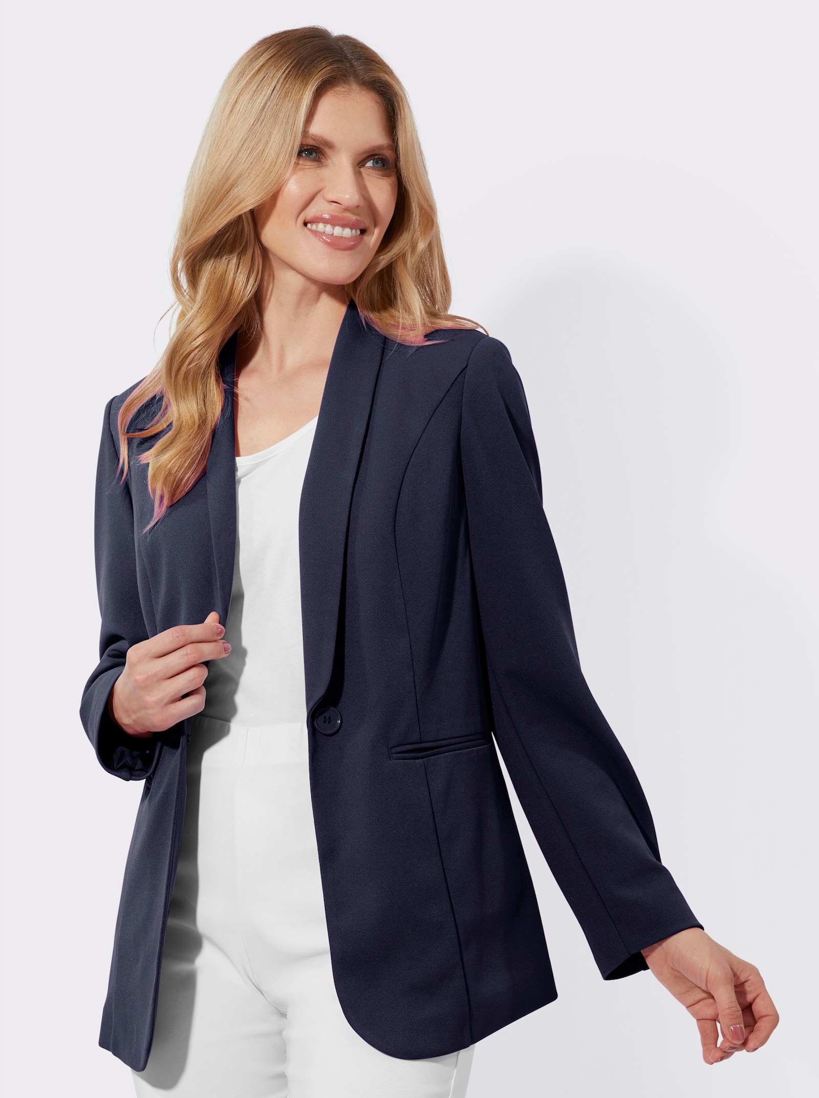 Blazer mit Schalkragen - marine