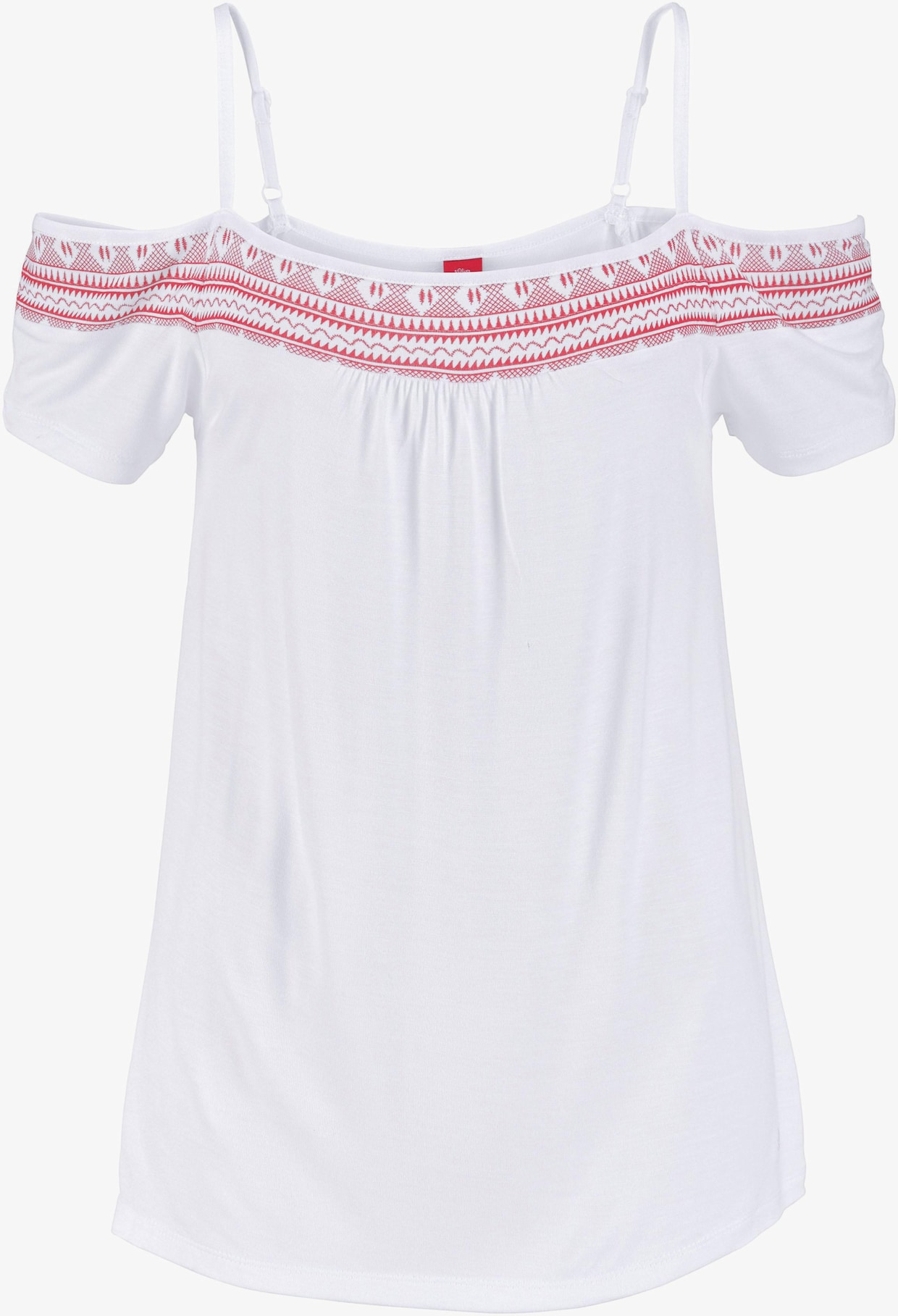 s.Oliver Shirt met korte mouwen - wit/rood geprint