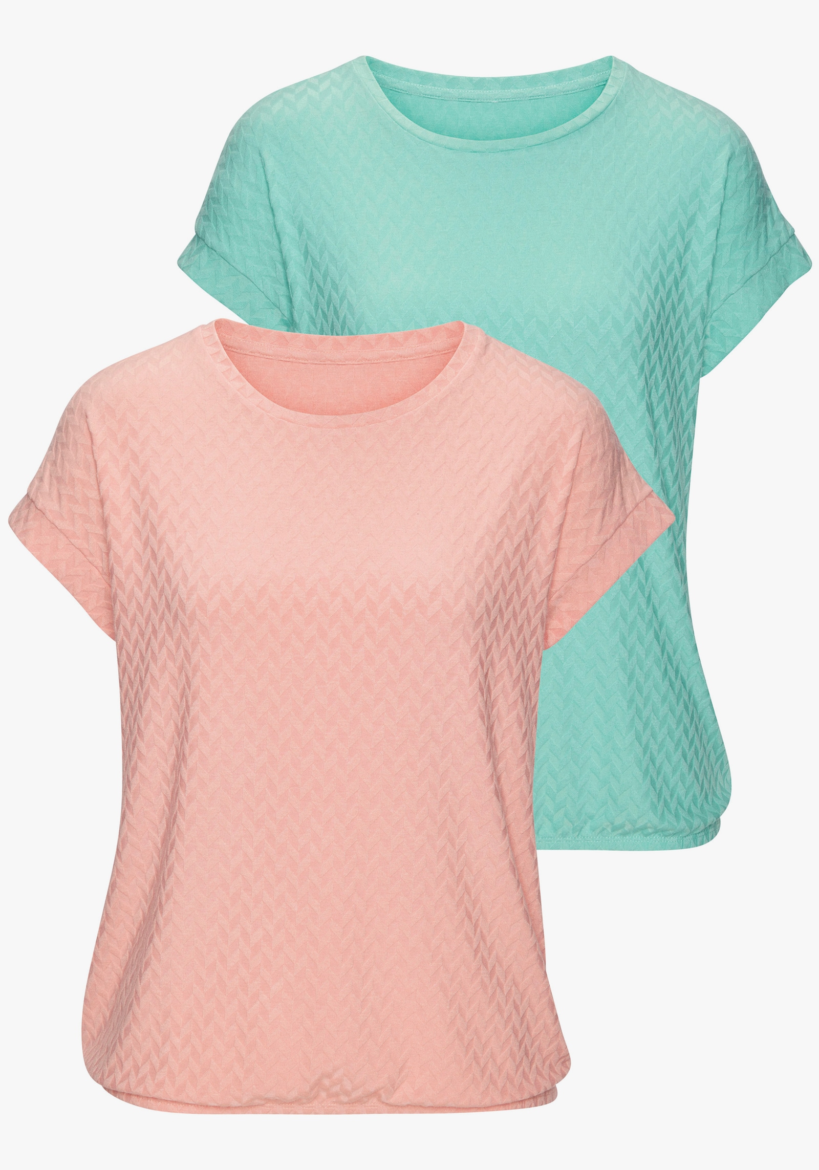 Vivance Kurzarmshirt - mint. peach