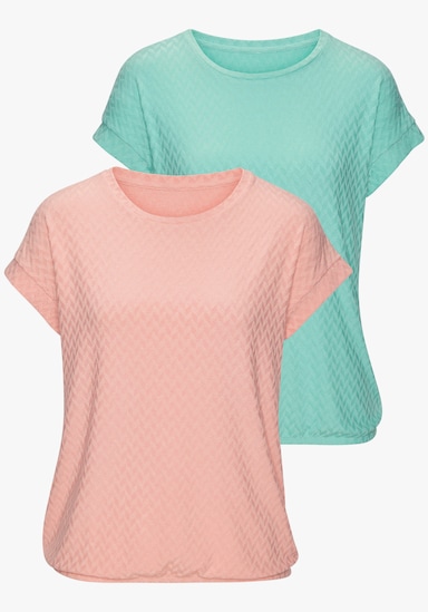 Vivance Kurzarmshirt - mint. peach