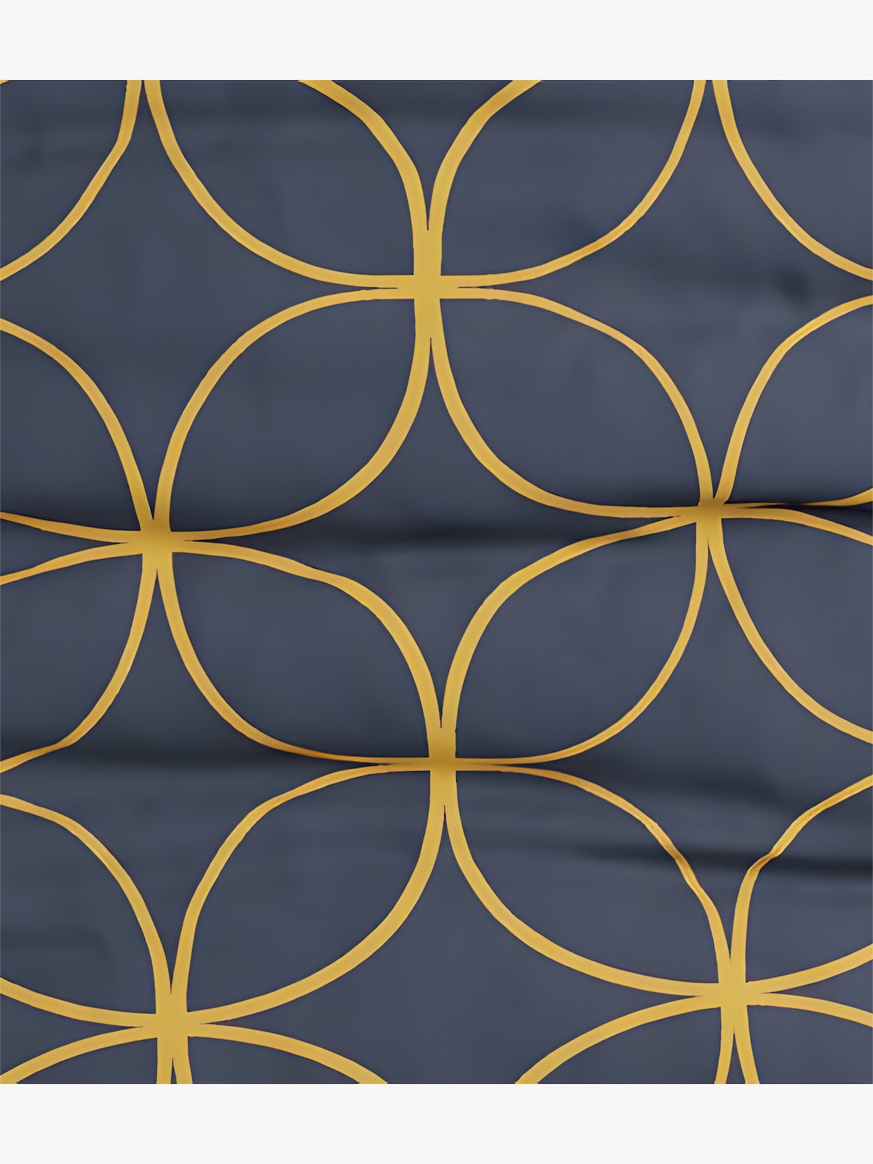 Grund Wendebettwäsche - marine-gelb-bedruckt