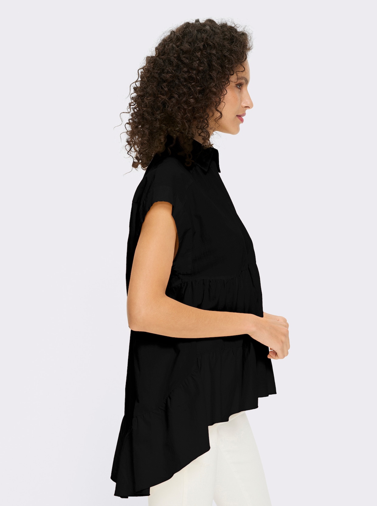 heine Baumwollbluse - schwarz