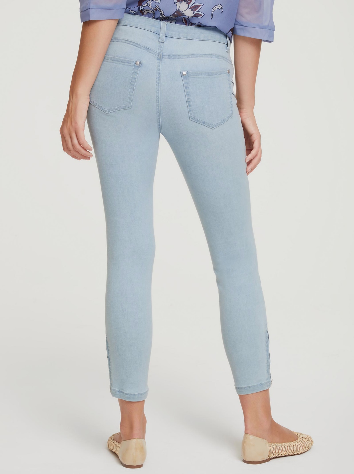 Linea Tesini Push-up-Jeans - bleached