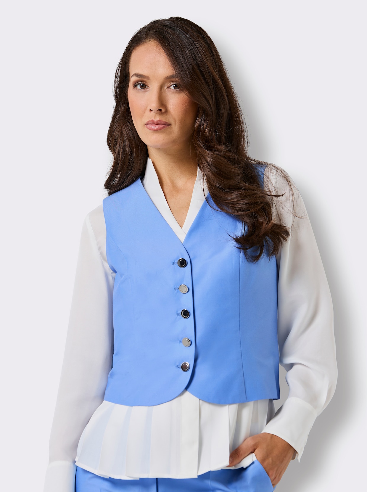 CREATION L PREMIUM Anzugweste - himmelblau