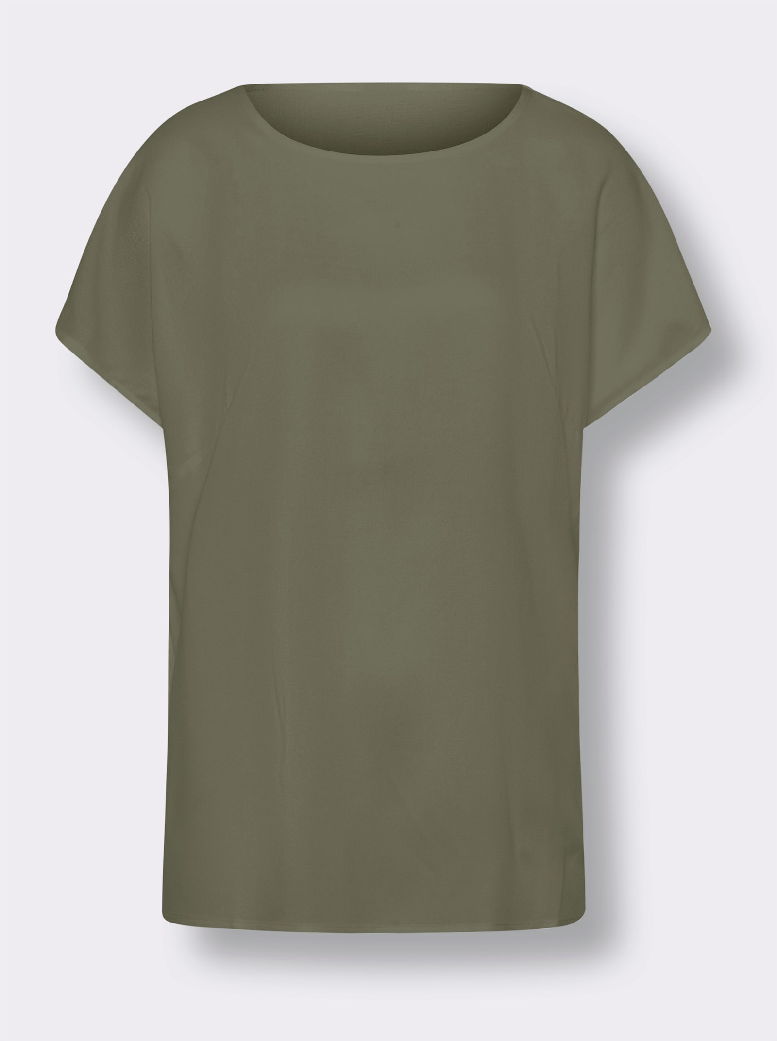 heine Kurzarmbluse aus Viskose - khaki