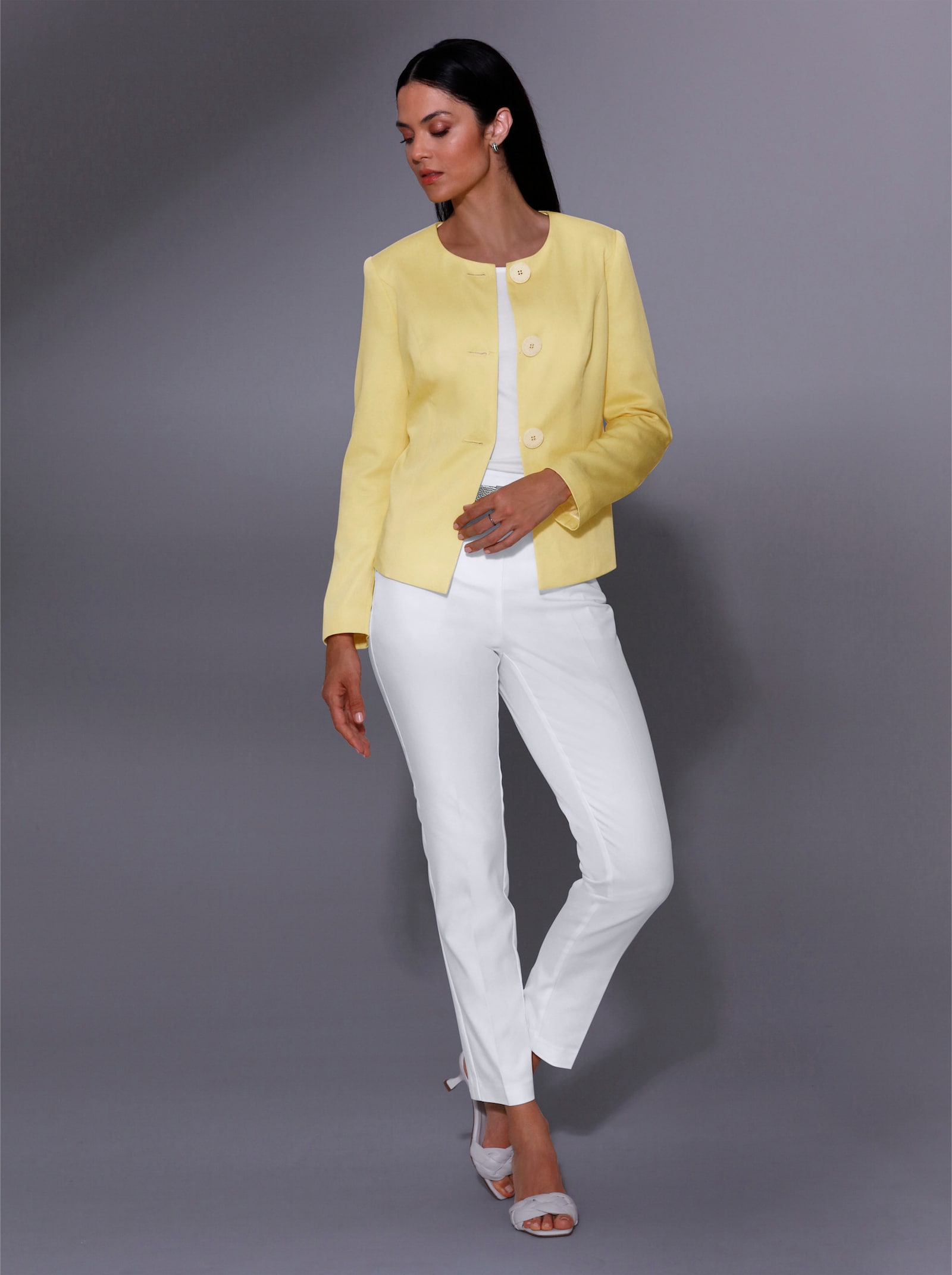 CREATION L PREMIUM Blazer in Lyocell-Qualität - zitrone