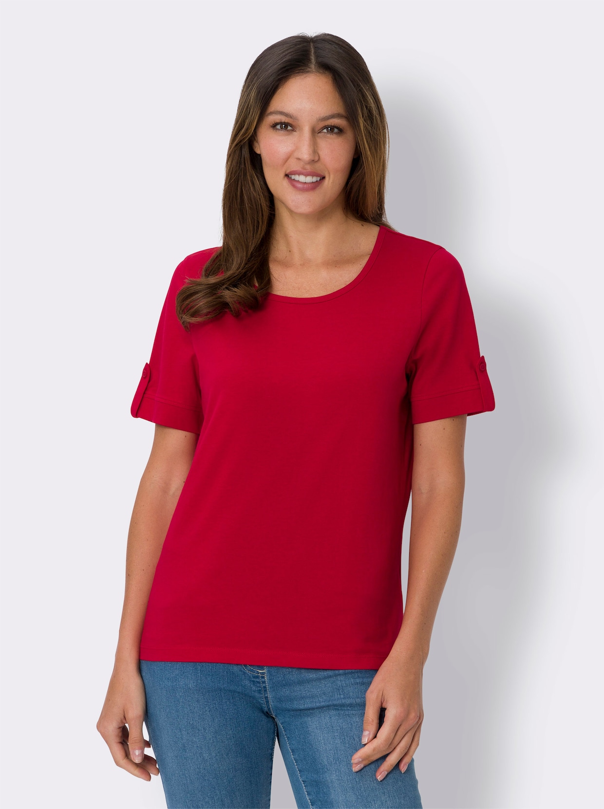 Shirts (2 stuks) - rood + ecru/rood gestreept