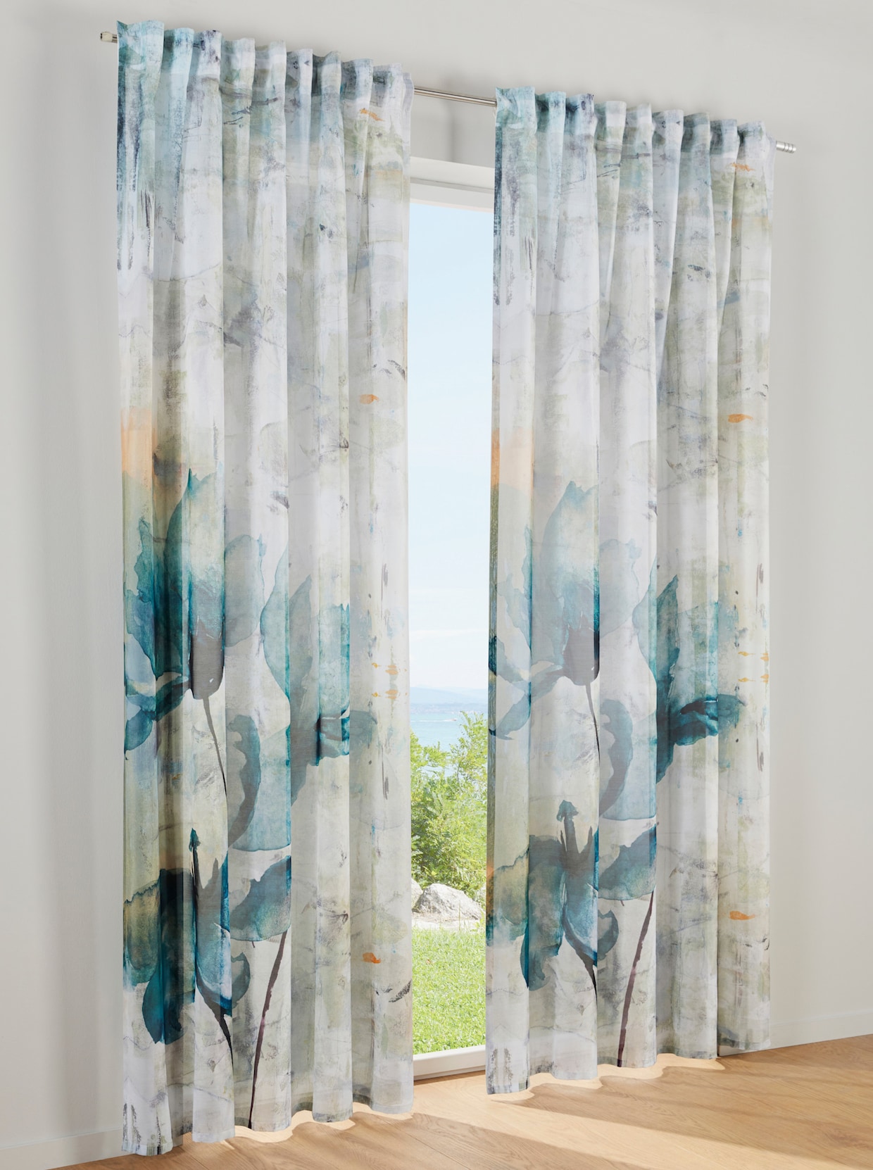 heine home Decoratieve vitrage - naturel/bont
