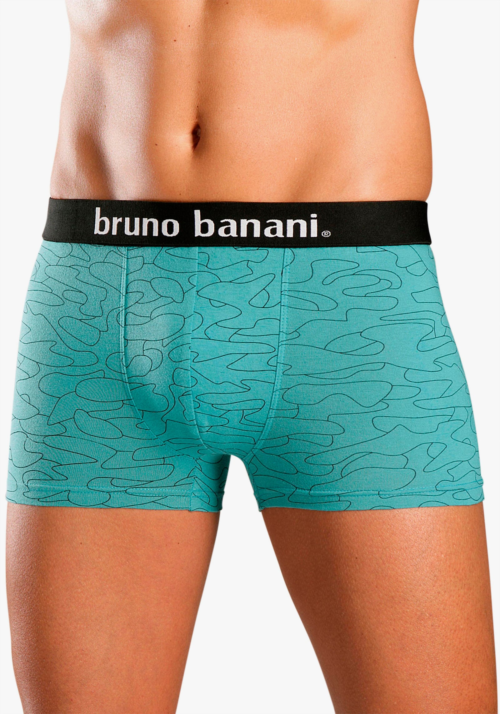 Bruno Banani Boxer - blauw bedrukt, oranje bedrukt, turquoise bedrukt, lila bedrukt