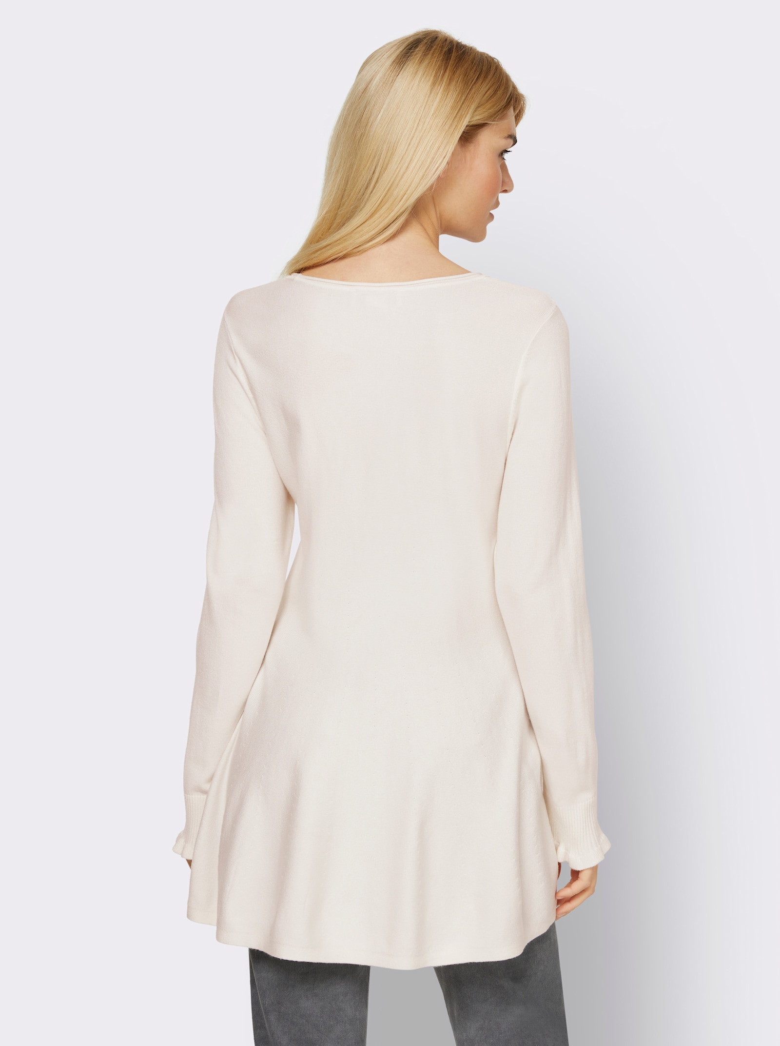 heine Longpullover in leicht ausgestellter Form - ecru