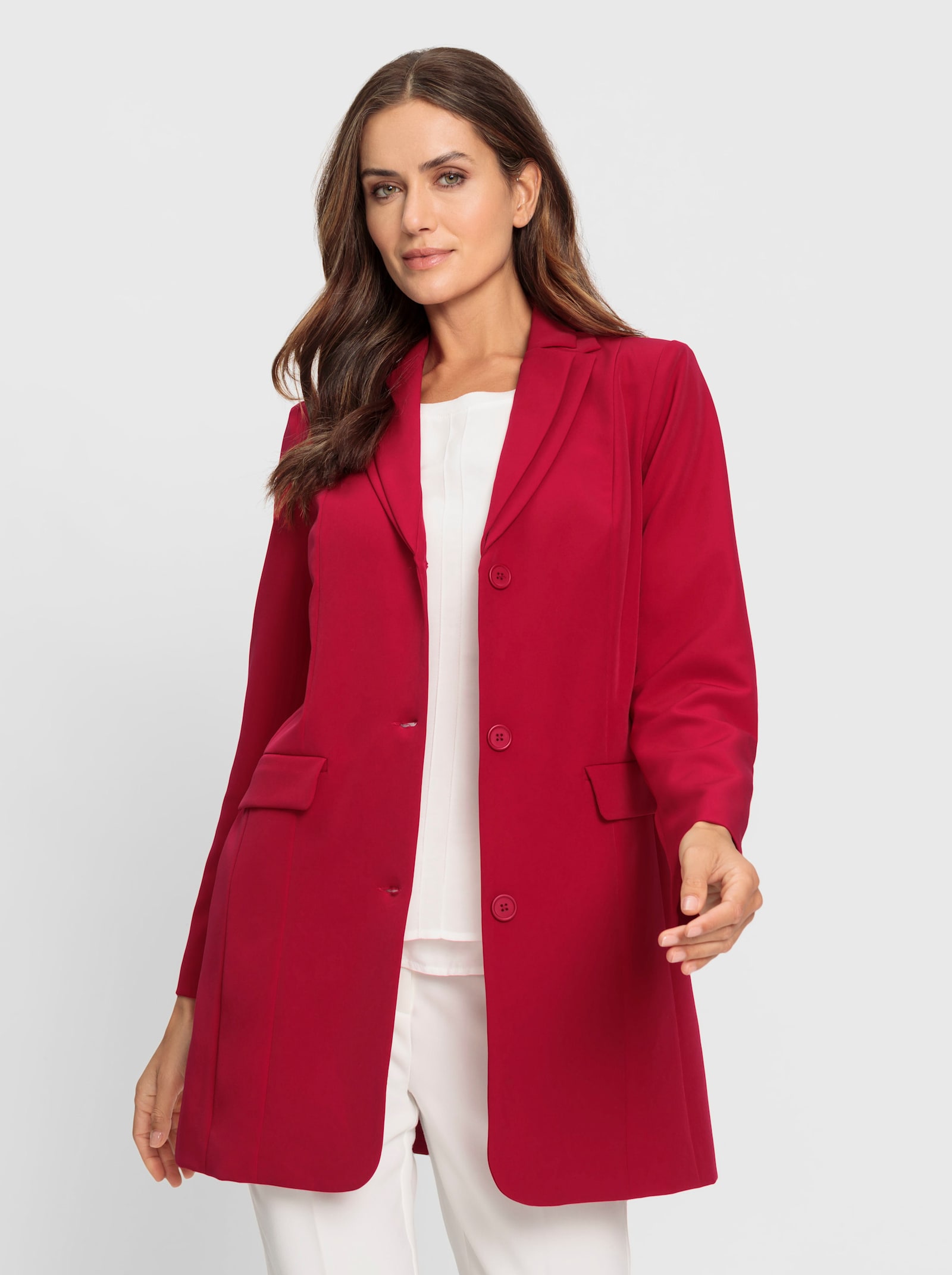 heine Longblazer mit doppeltem Revers - rot
