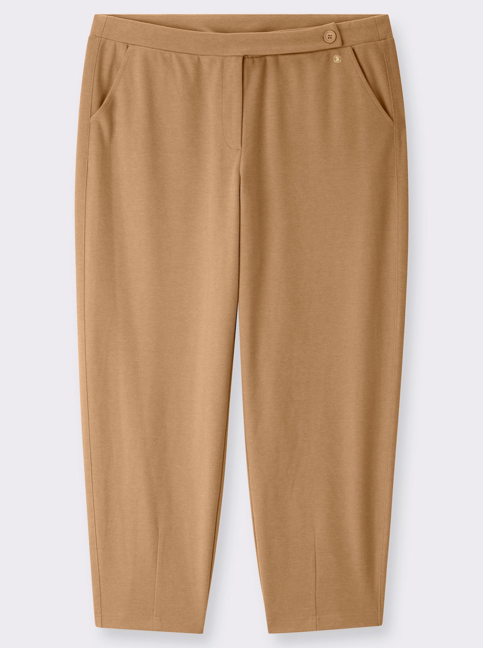 sheego Hose aus Flanell, mit Barrel-Leg - camel