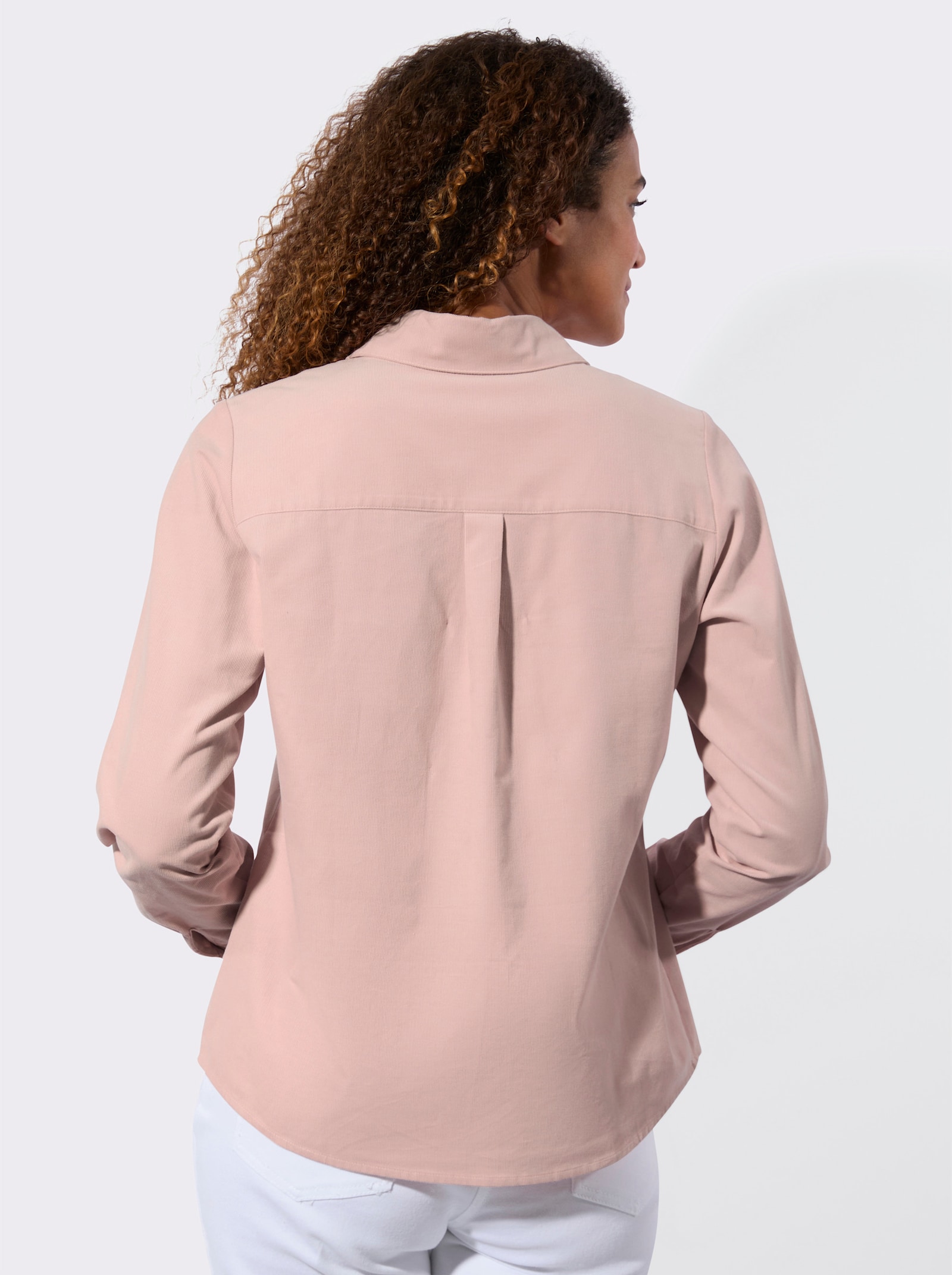 Hemdbluse aus weichem Baby-Cord - puder