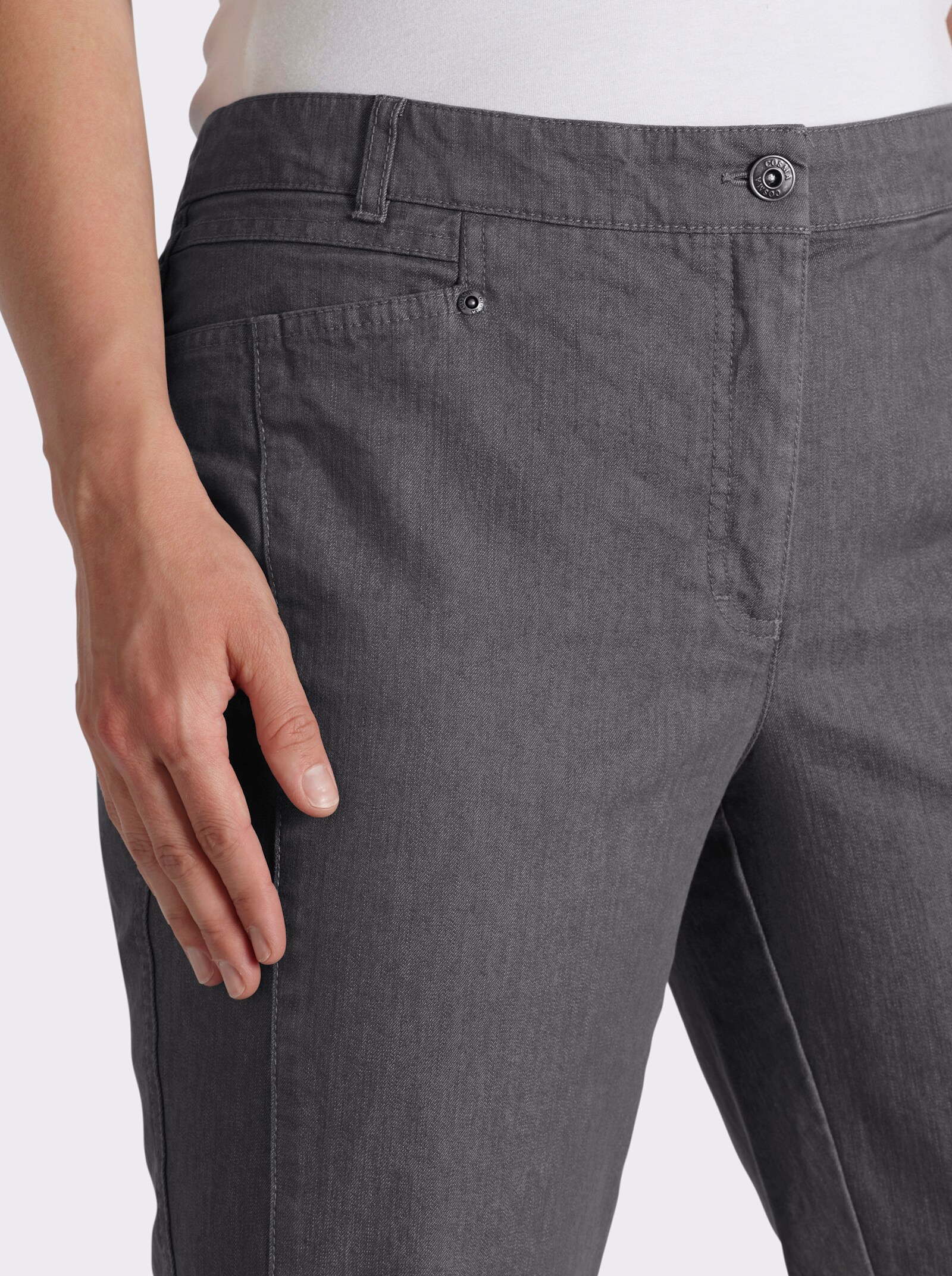 Cosma Gerade Jeans mit Bauch-weg-Effekt - grau