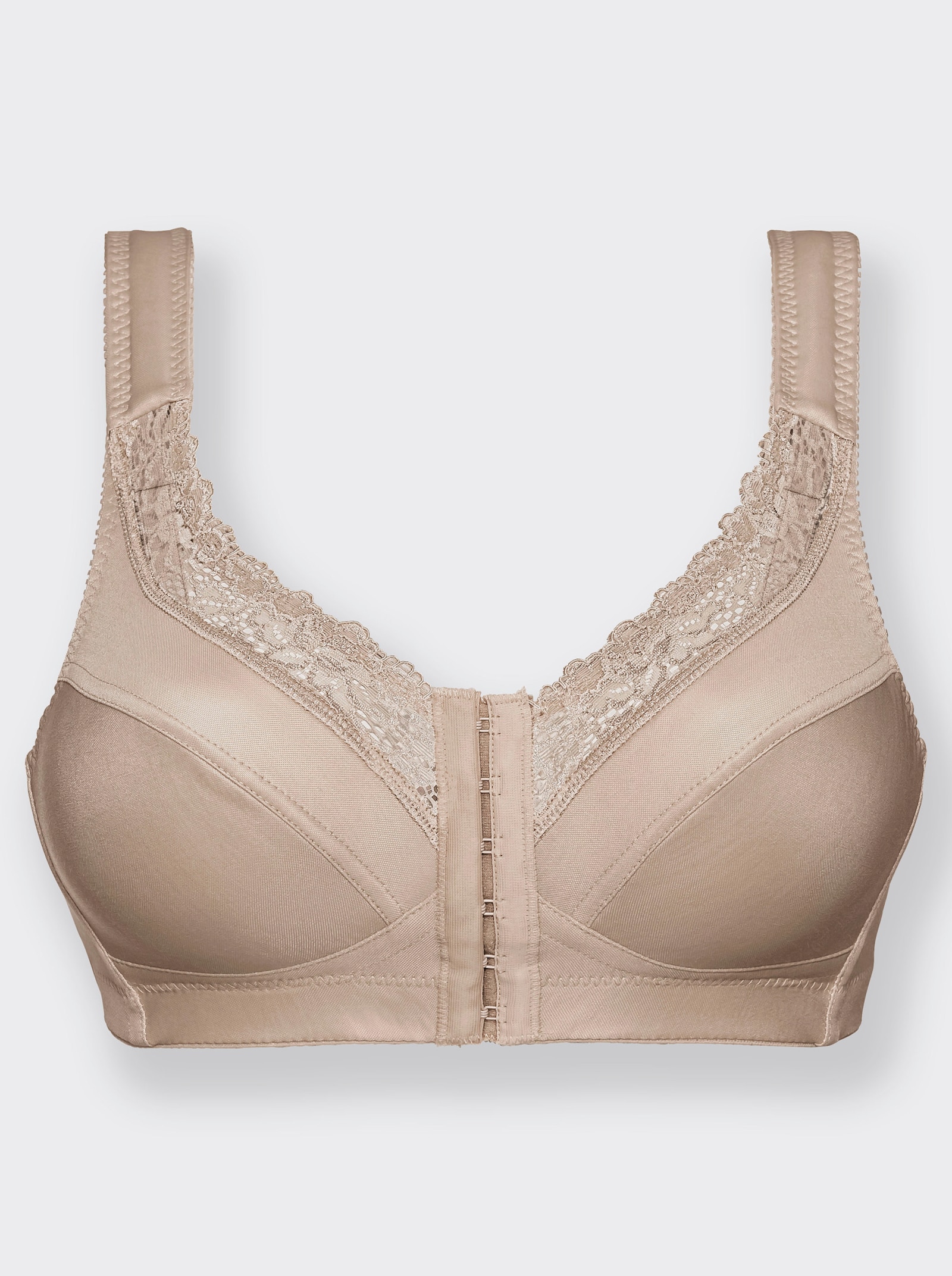 Swegmark Vorderverschluss-BH ohne Bügel mit Verstärkung - elfenbein