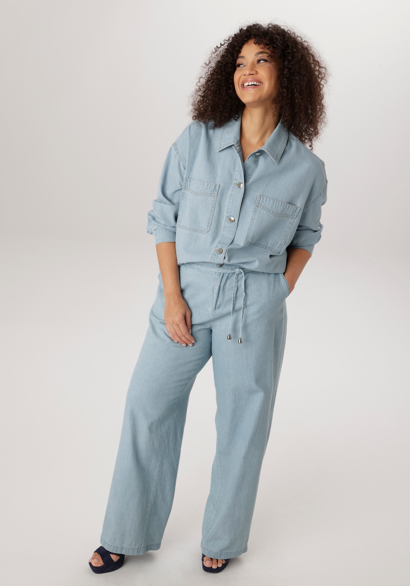 Aniston PLUS Jeansbluse - bleached