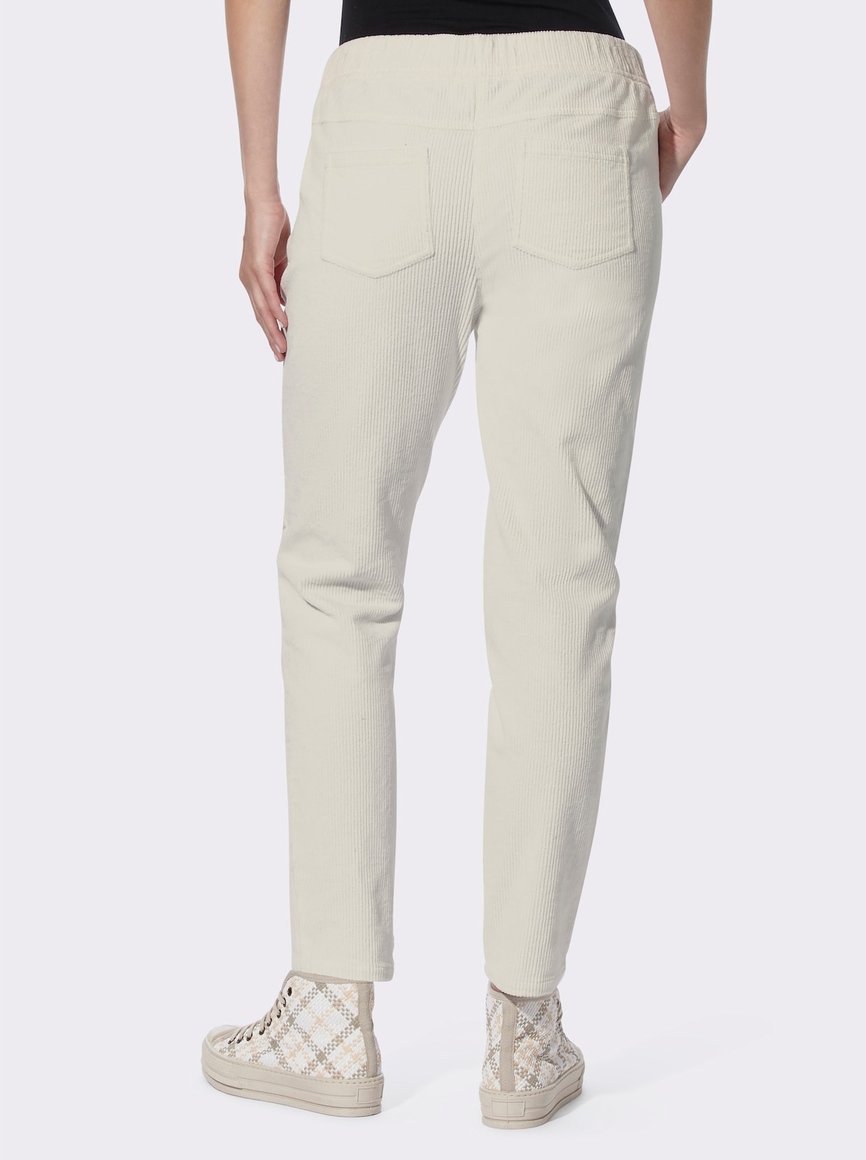 heine Ribcord broek - ecru