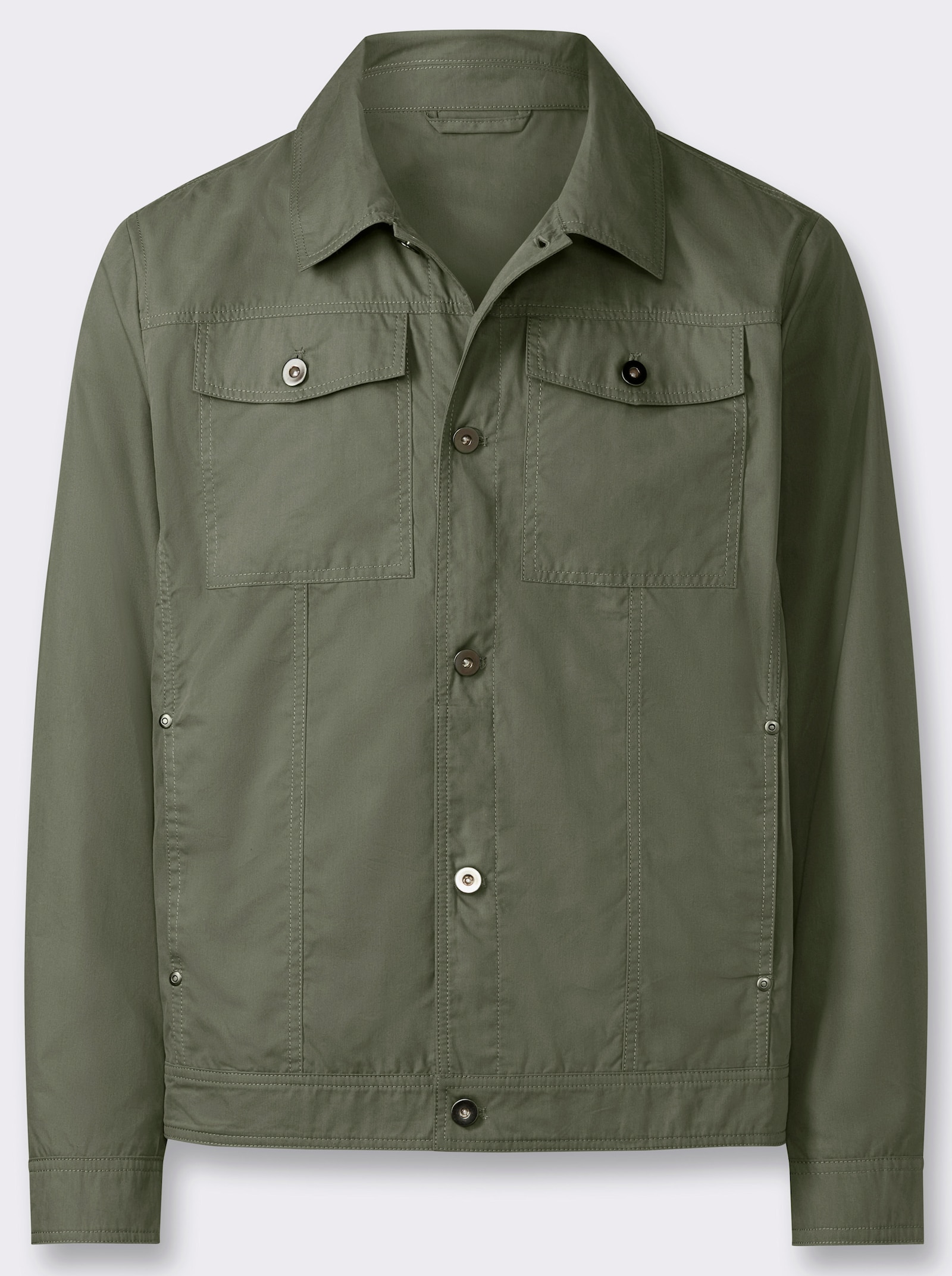 Marco Donati Jacke mit Metall-Knöpfen - khaki