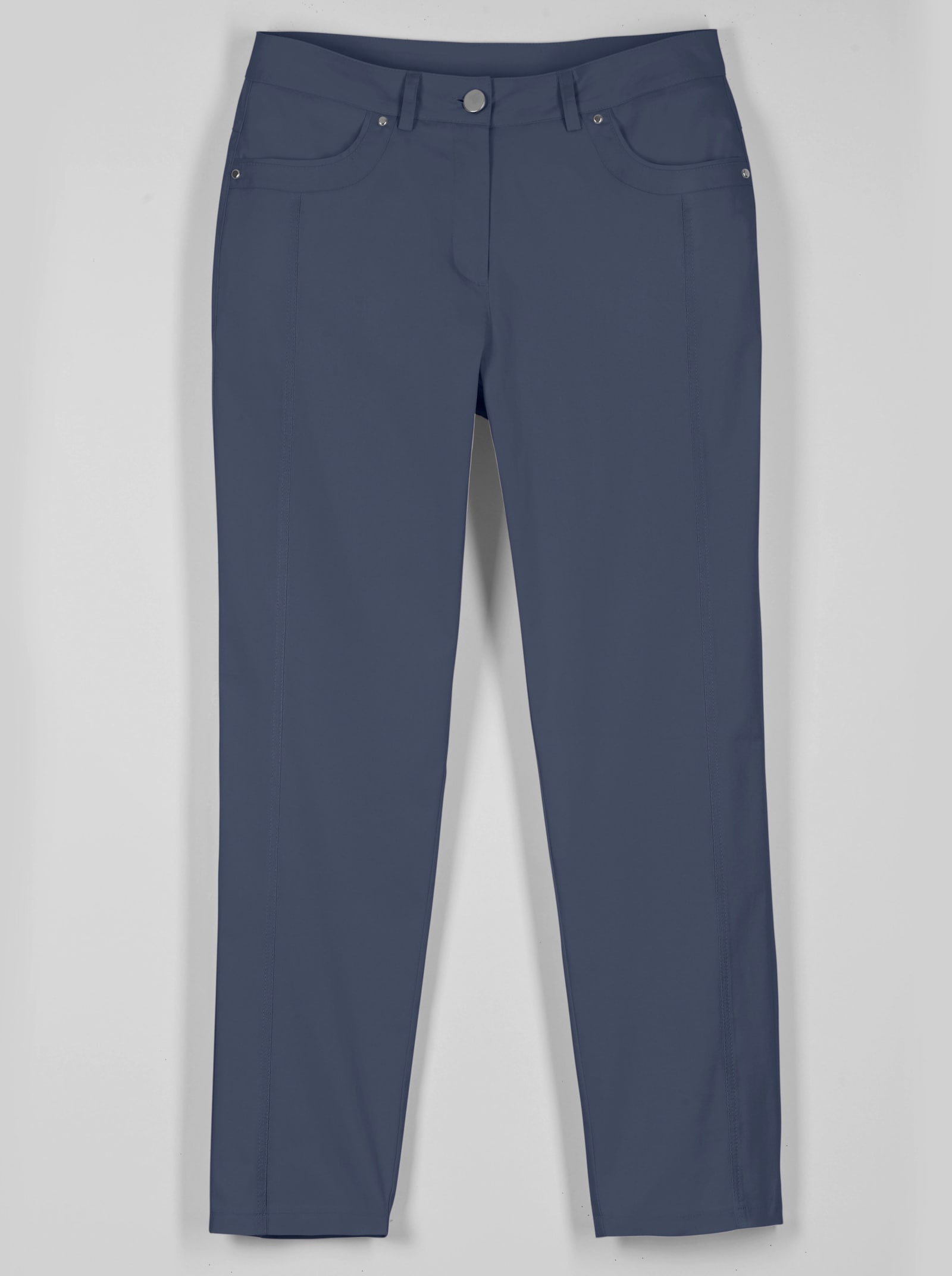 7/8-Jeans mit optisch streckenden Nähten - rauchblau