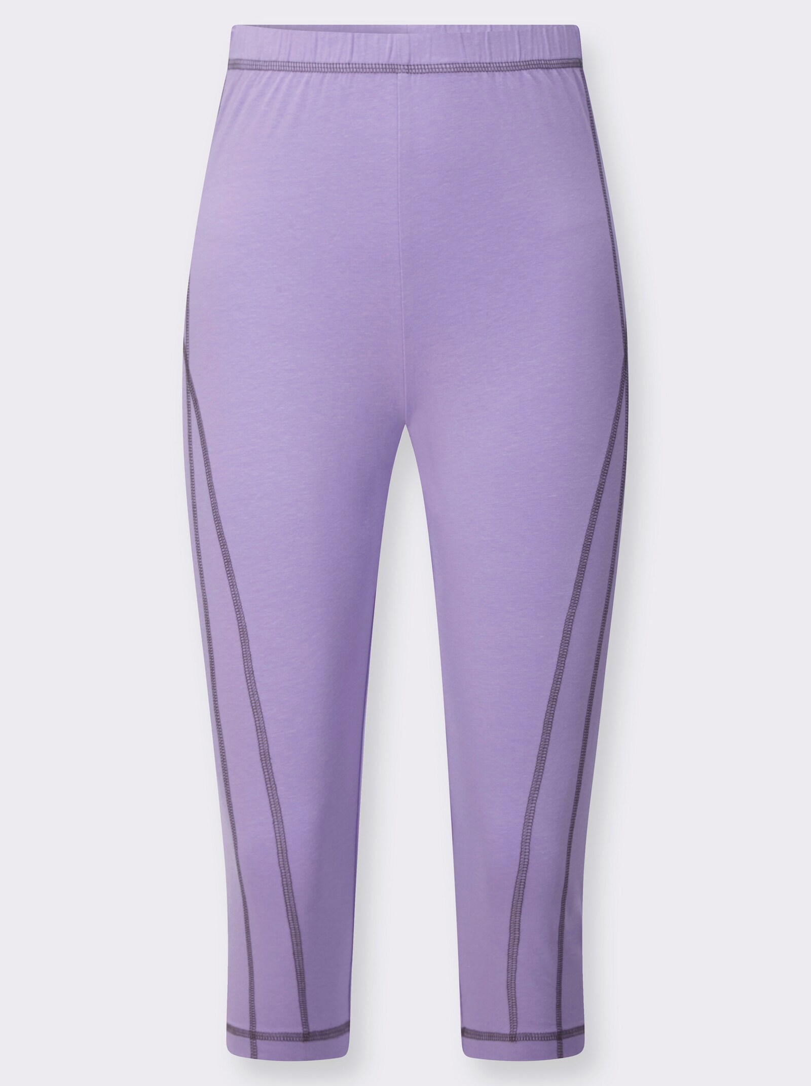 Caprileggings mit Kontrastnähten - lavendel