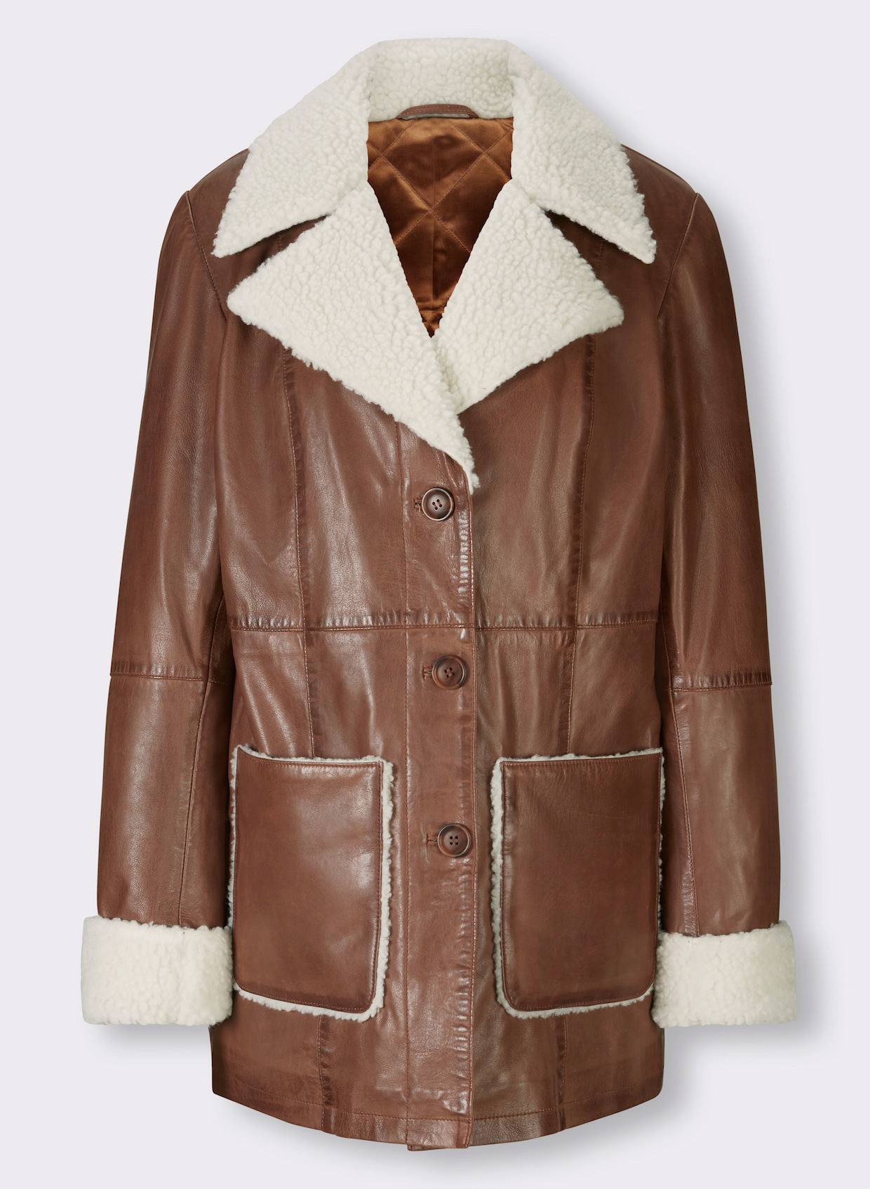 heine Leren jas - cognac