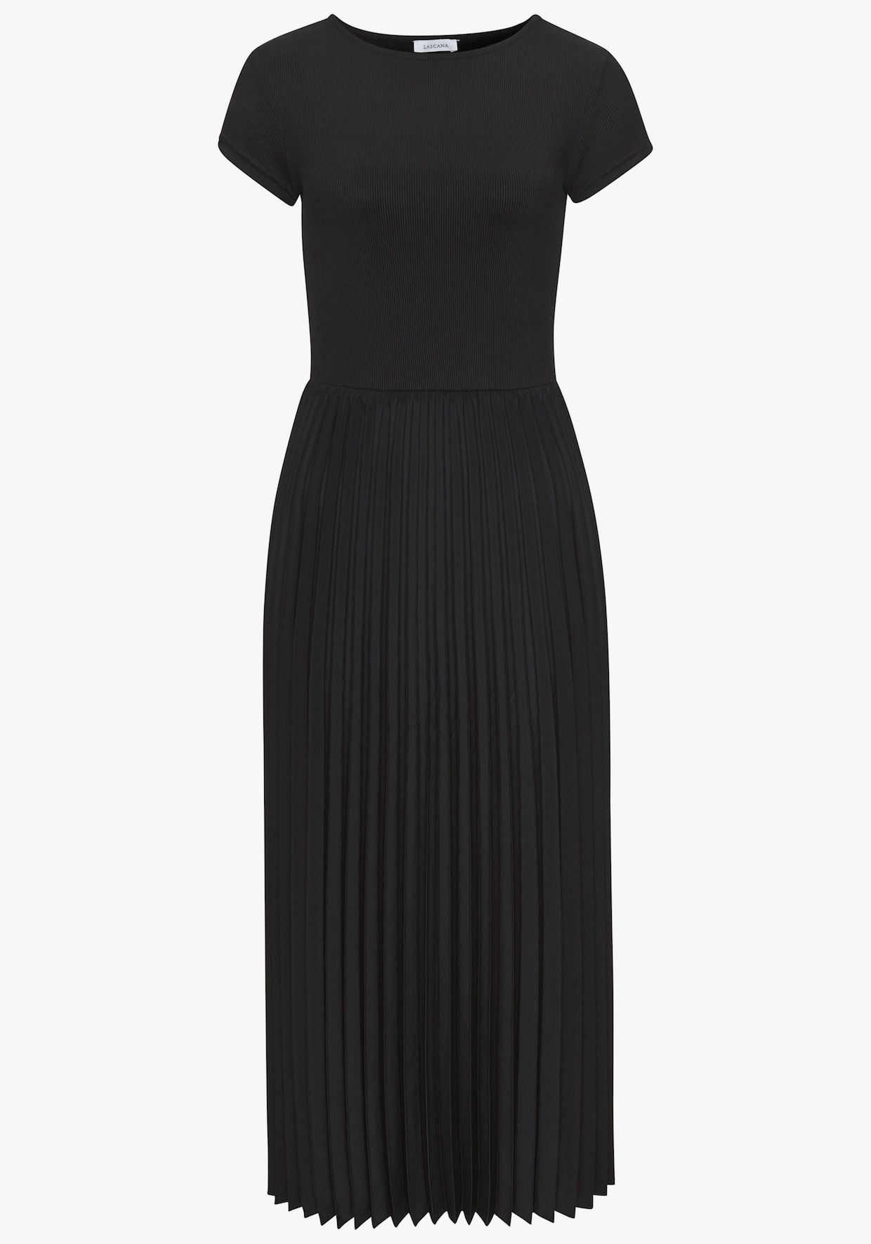LASCANA Robe mi-longue - noir
