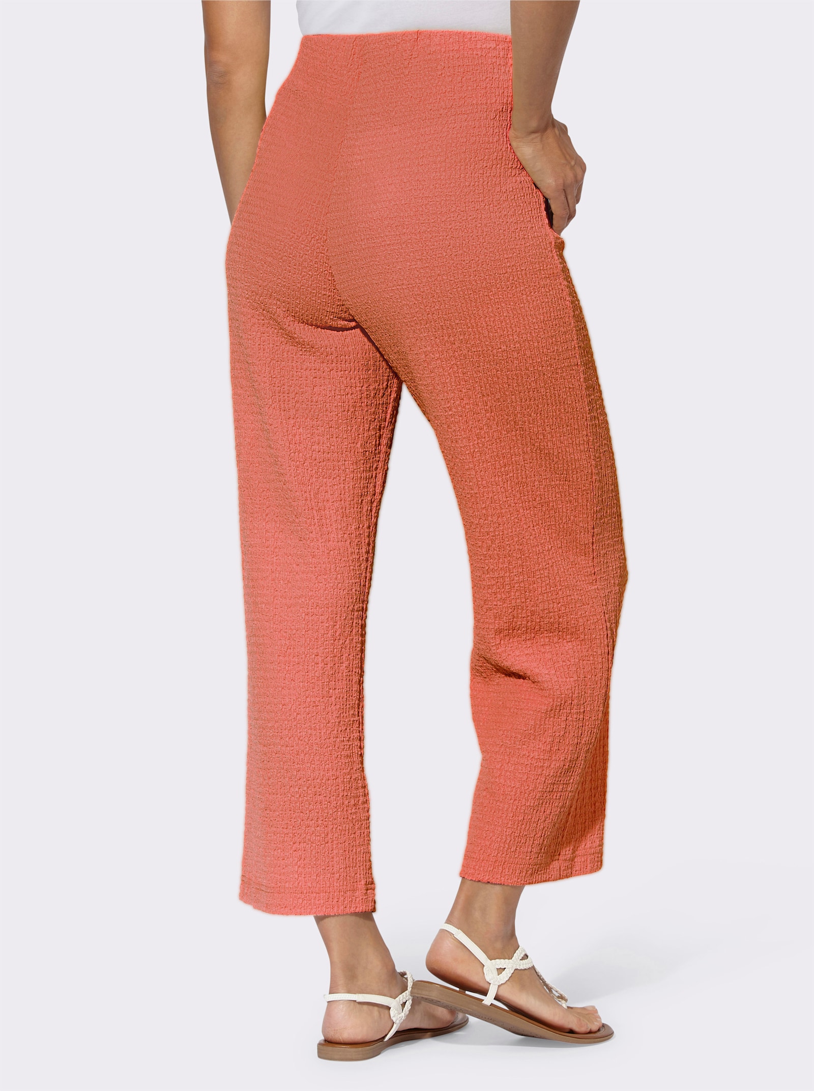 Jerseyhose in 7/8-Länge - papaya