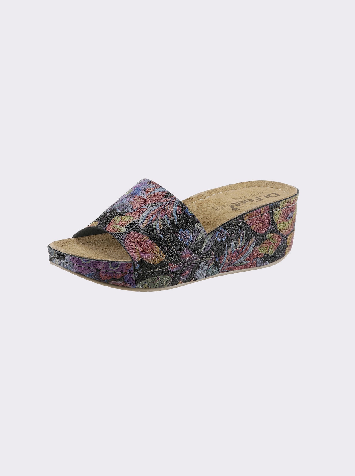 Dr. Feet slippers - zwart/bont