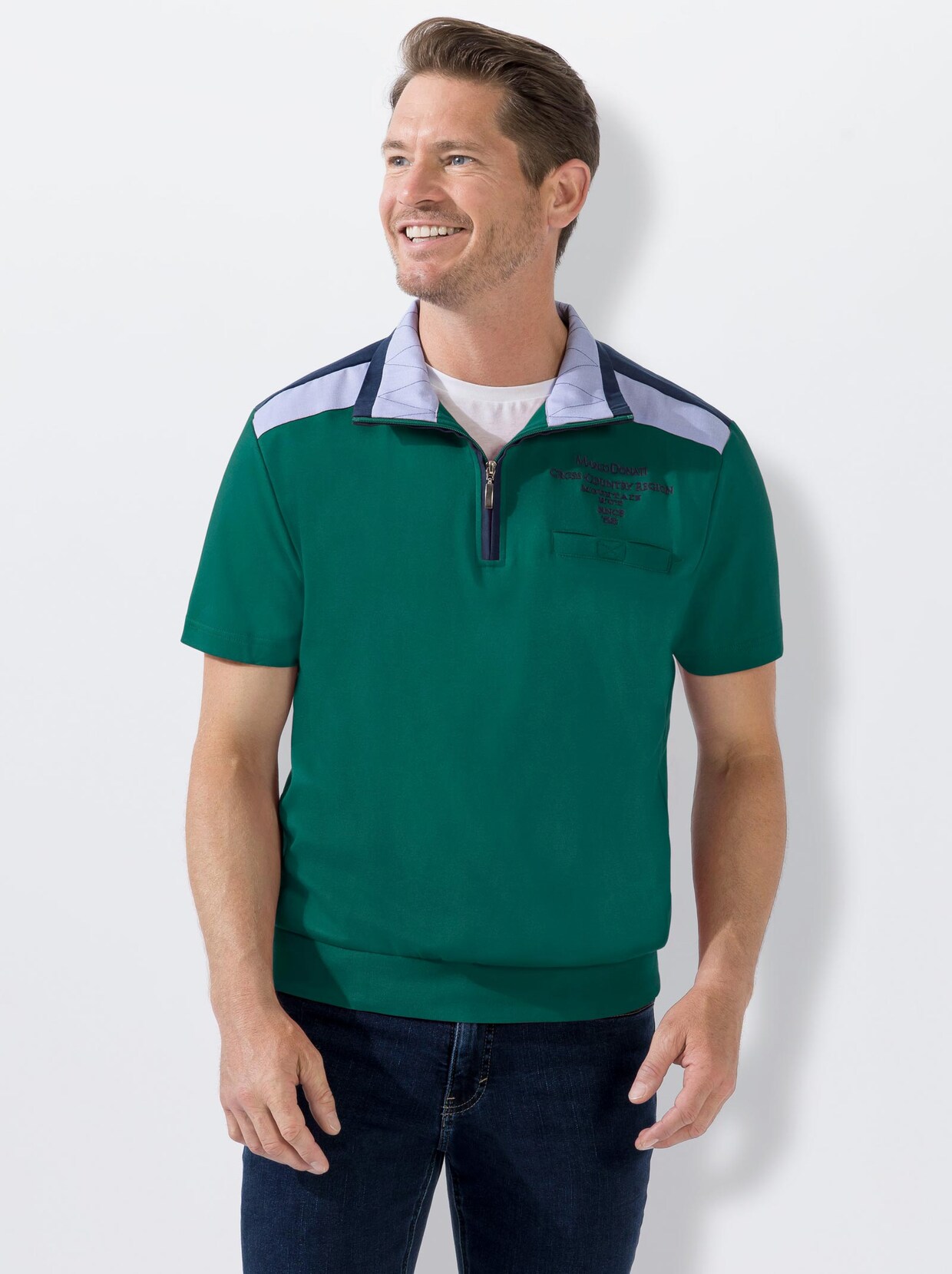 Marco Donati Kurzarm-Shirt - grün