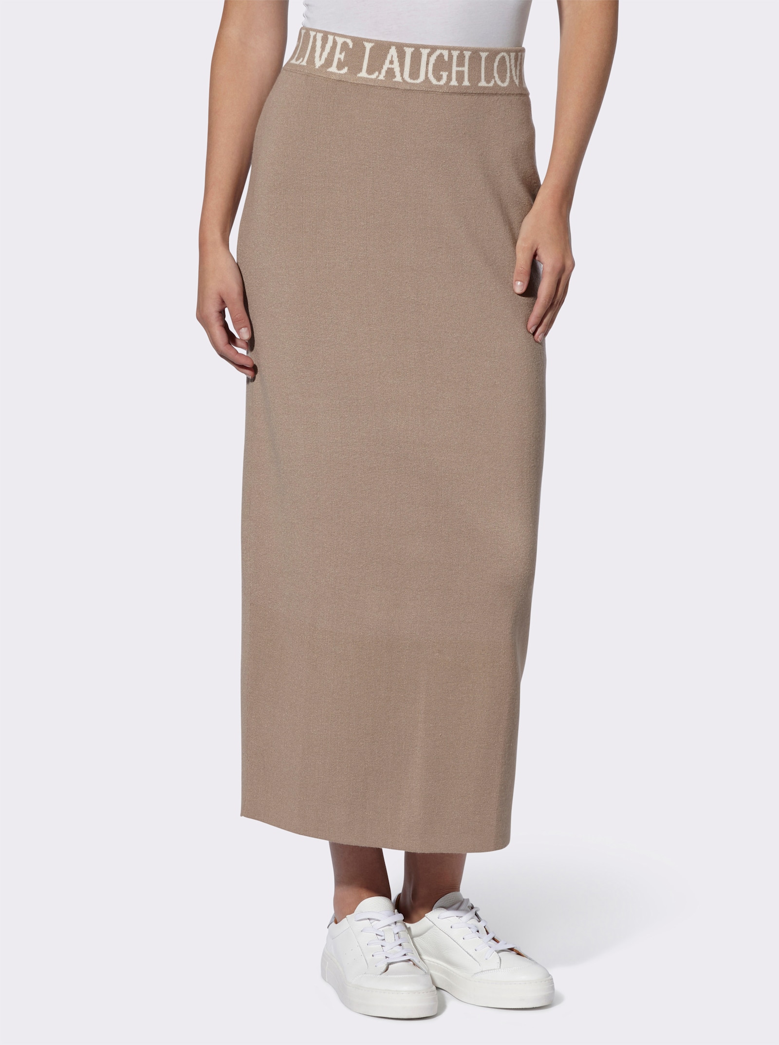 heine Gebreide rok om gemakkelijk aan te trekken - sesam