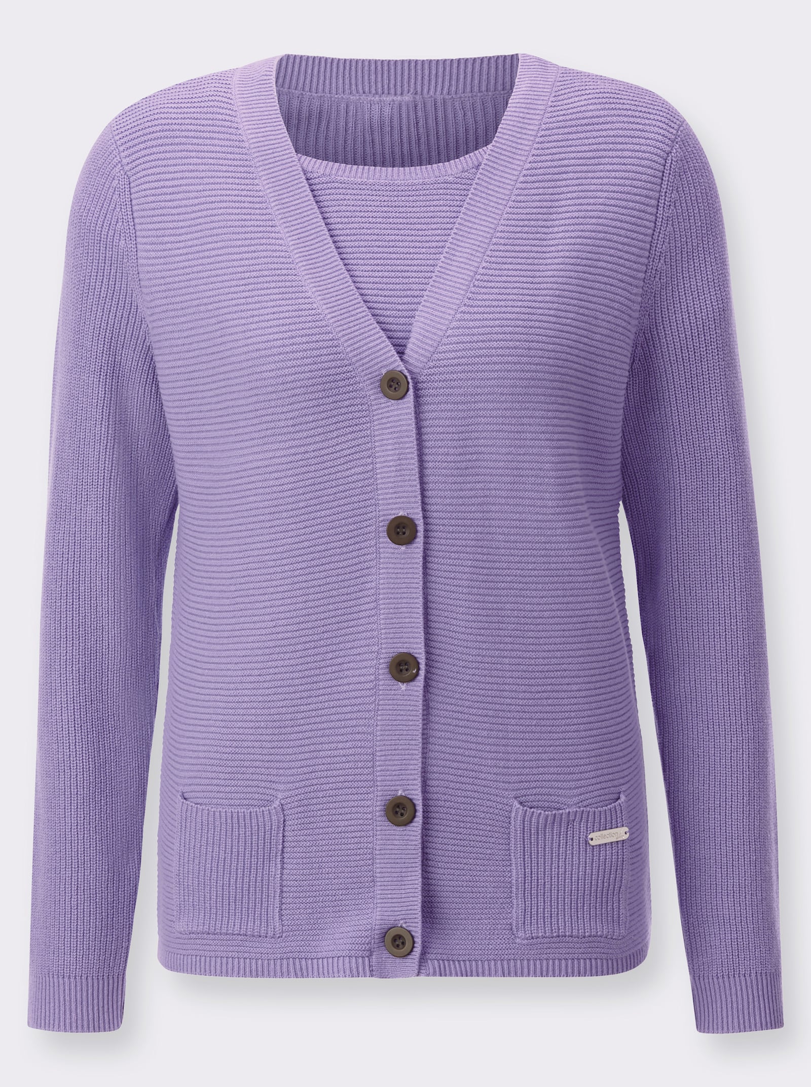 Twinset van puur katoen - lavendel