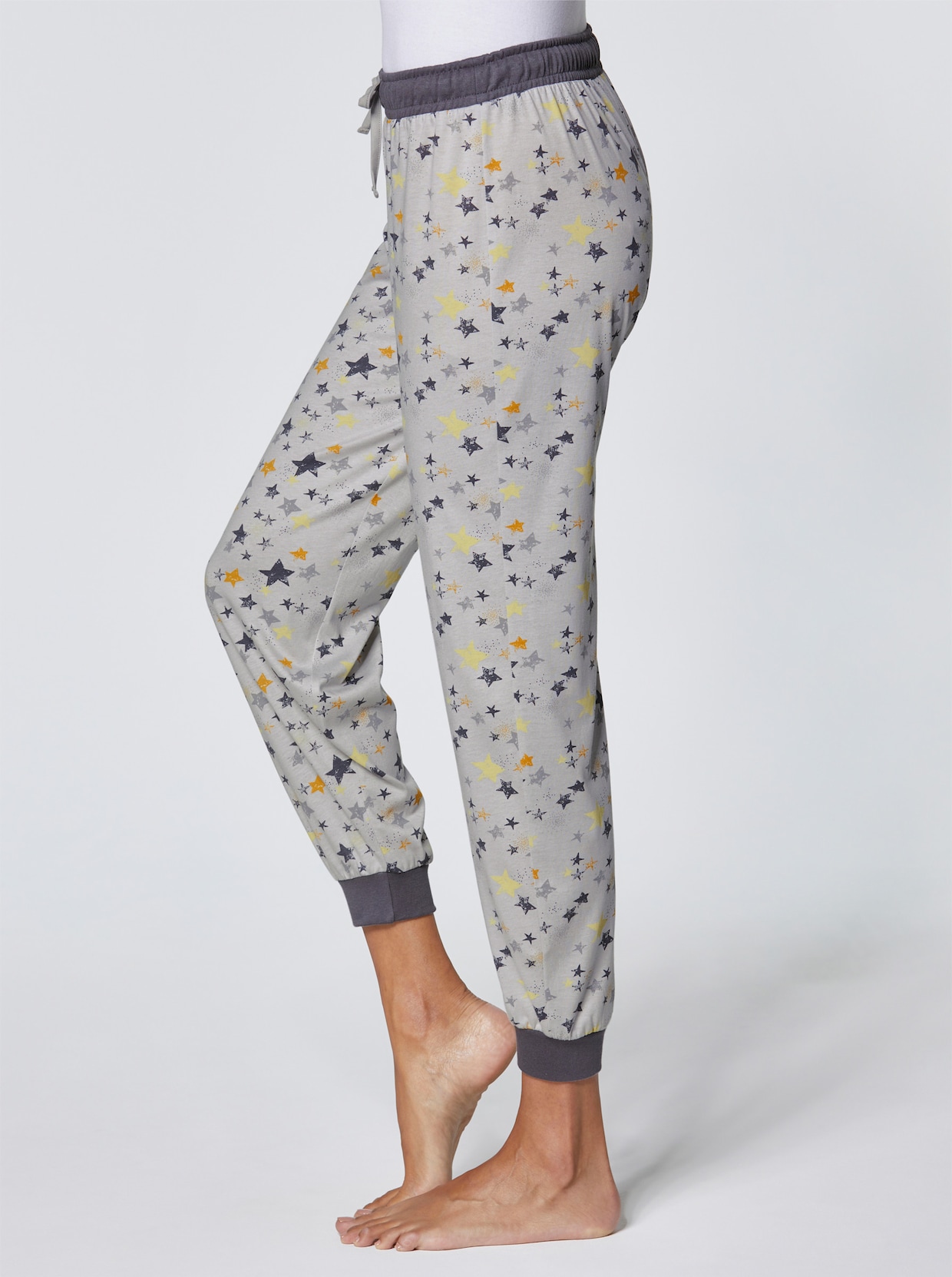 wäschepur Pyjama-Broek - lichtgrijs gedessineerd