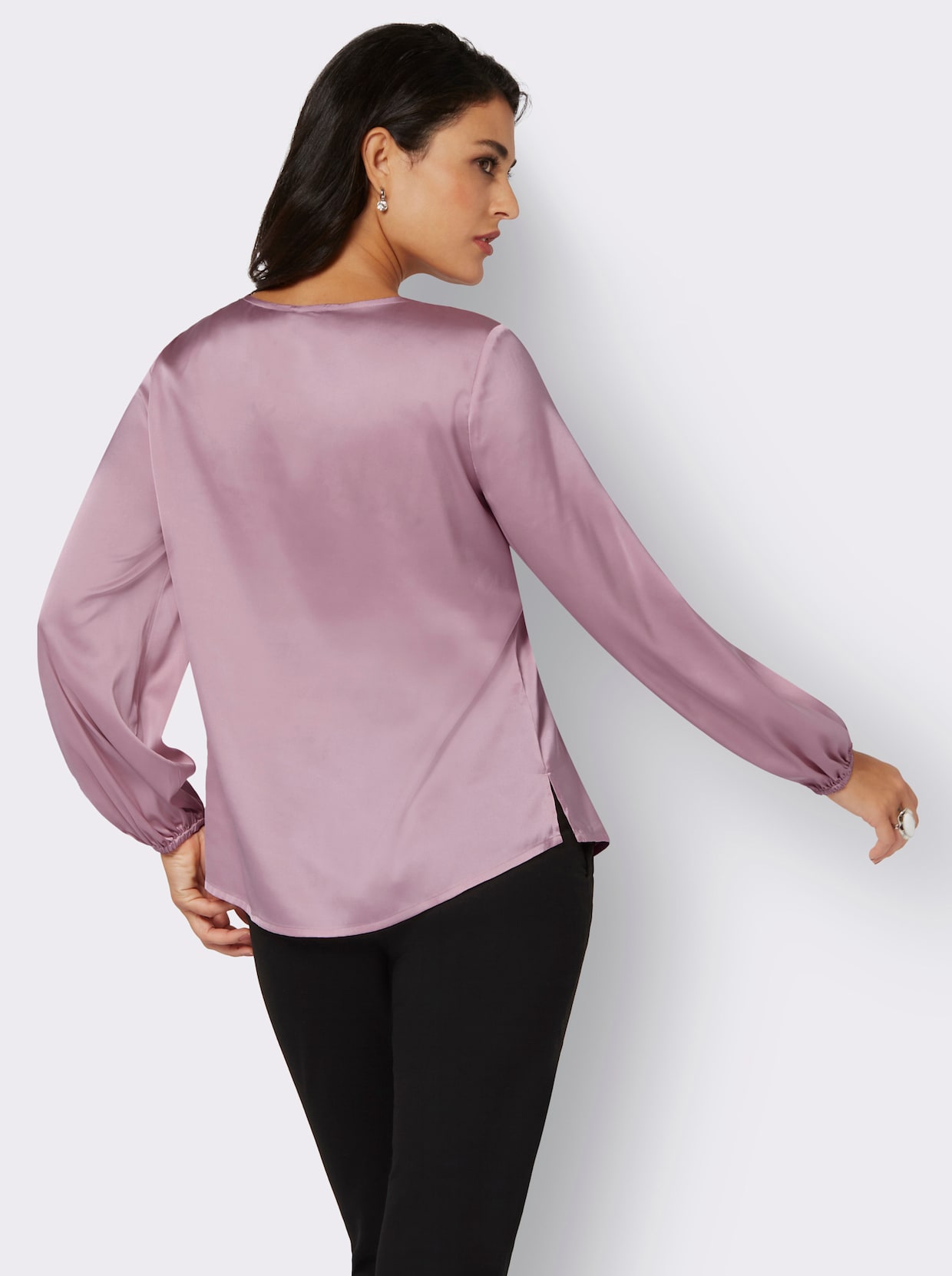 Satijnen blouse - roze