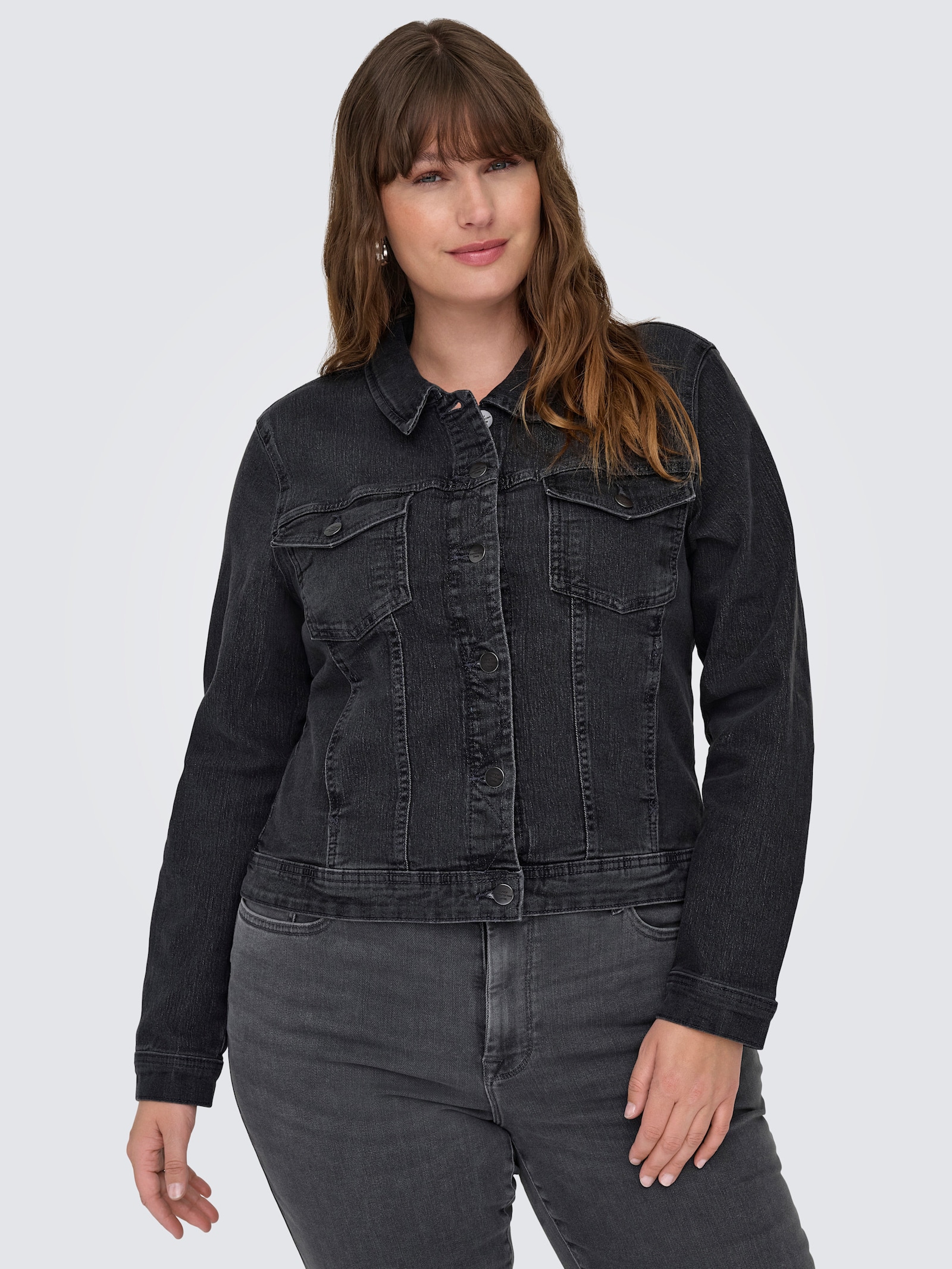ONLY CARMAKOMA Jeansjacke - dark grey denim