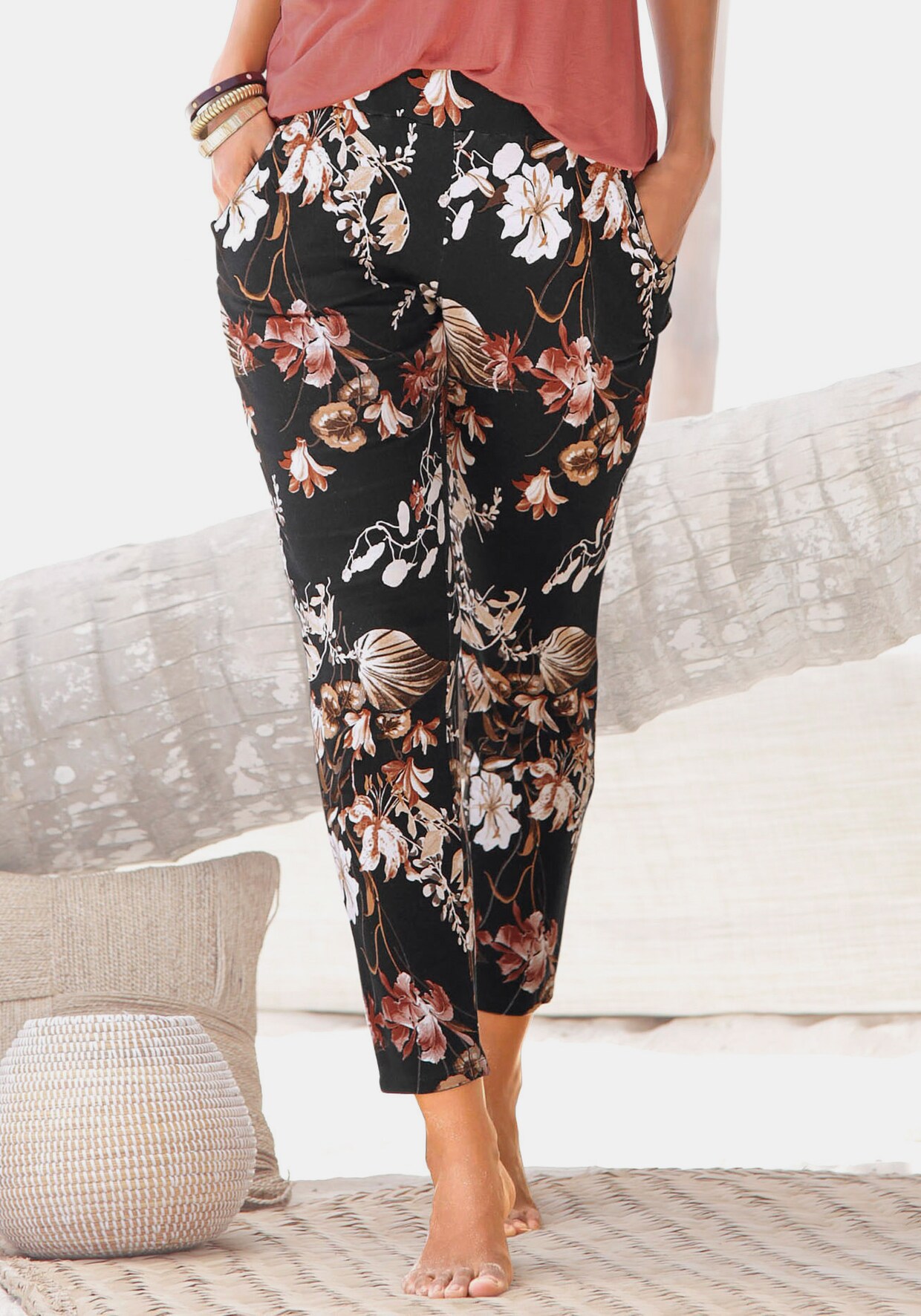LASCANA Jerseyhose - bedruckt
