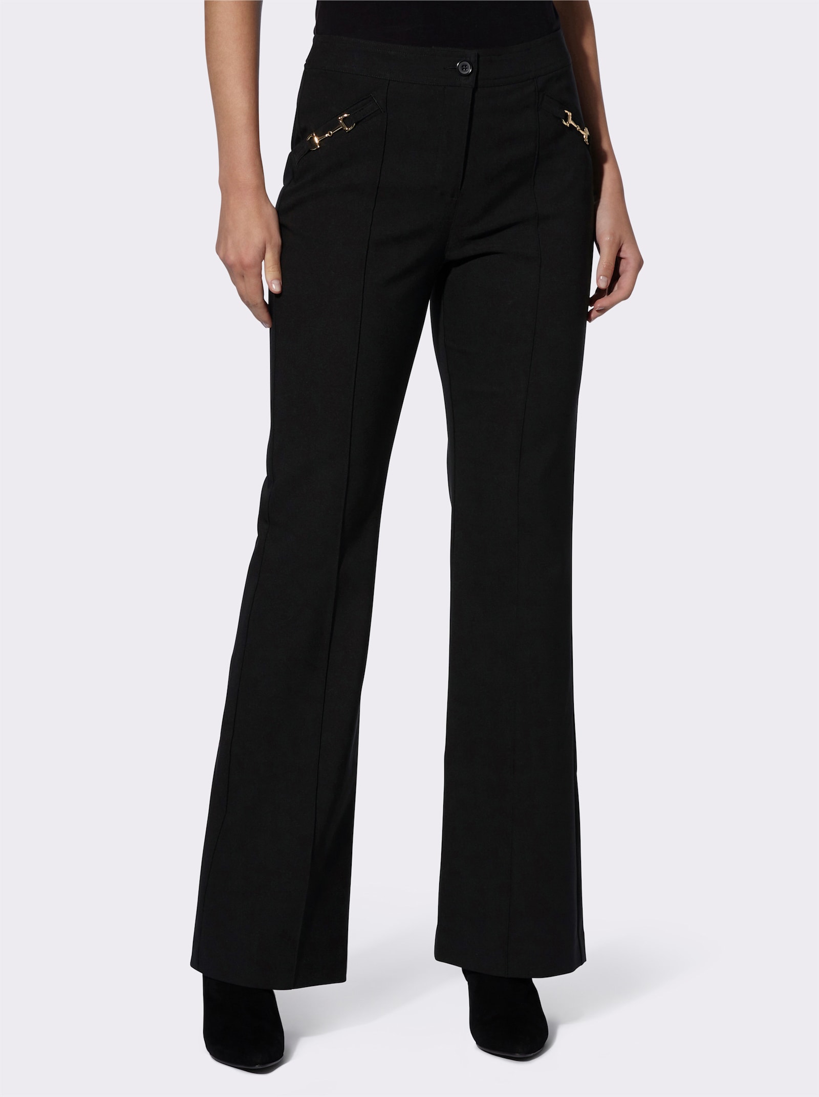 heine Bengalinhose mit Biesen - schwarz