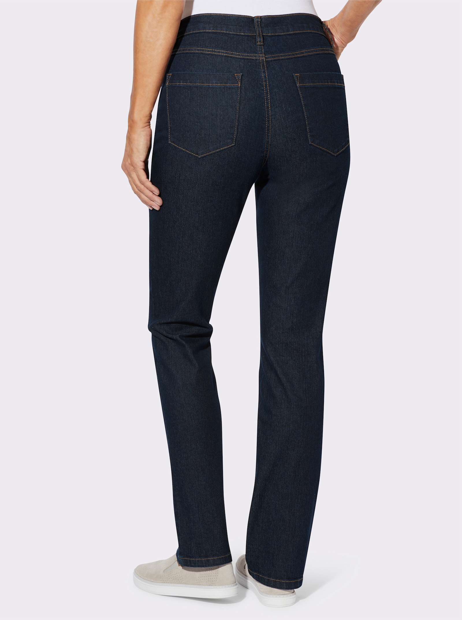 Jeans met siernaden voor - dark-blue