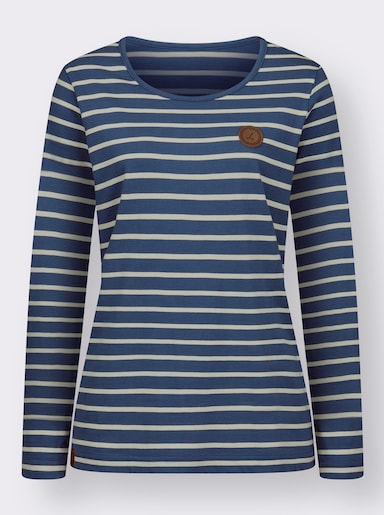 Ringelshirt Sweatshirt Blau WeiÃƒÂŸ Gestreift Damen Ringelshirt In