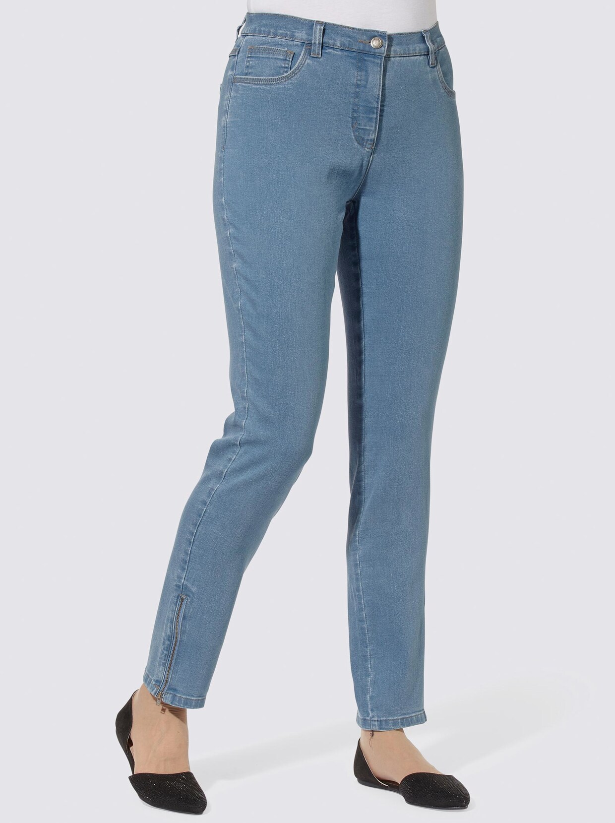Jeans - blue-bleached