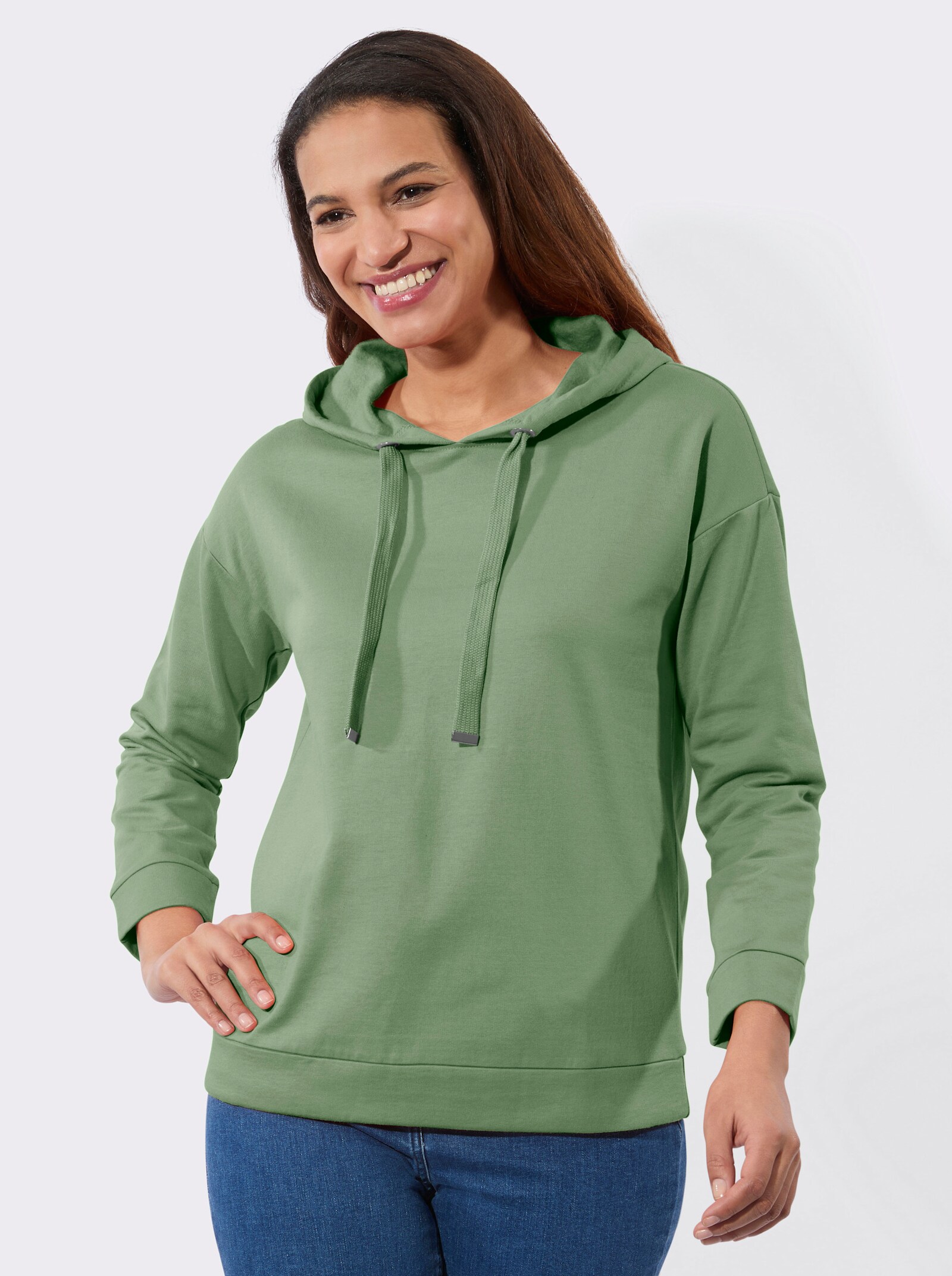 Sweatshirt mit Kapuze - eucalyptus