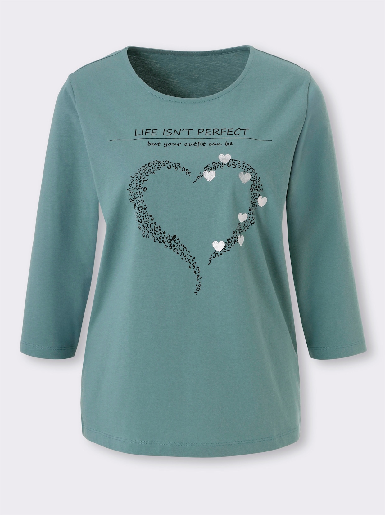 3/4-Arm-Shirt - jade-schwarz