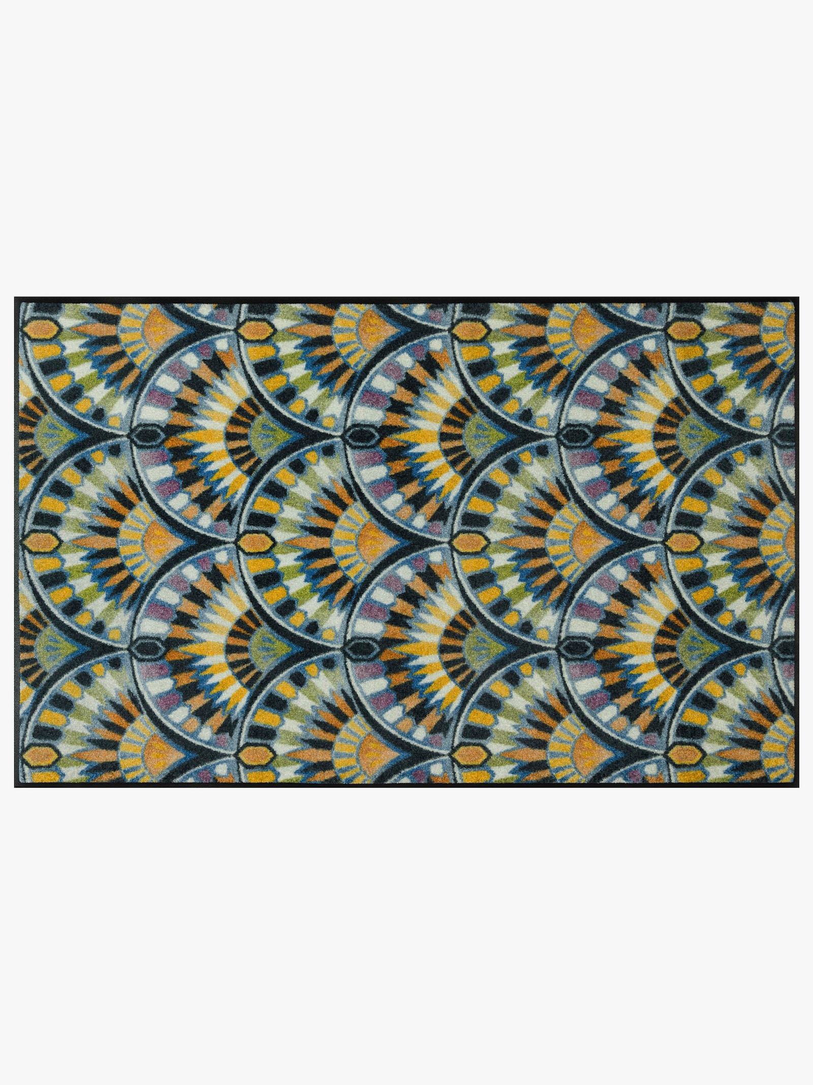 wash+dry by Kleen-Tex Fußmatte - blau-grün-gemustert