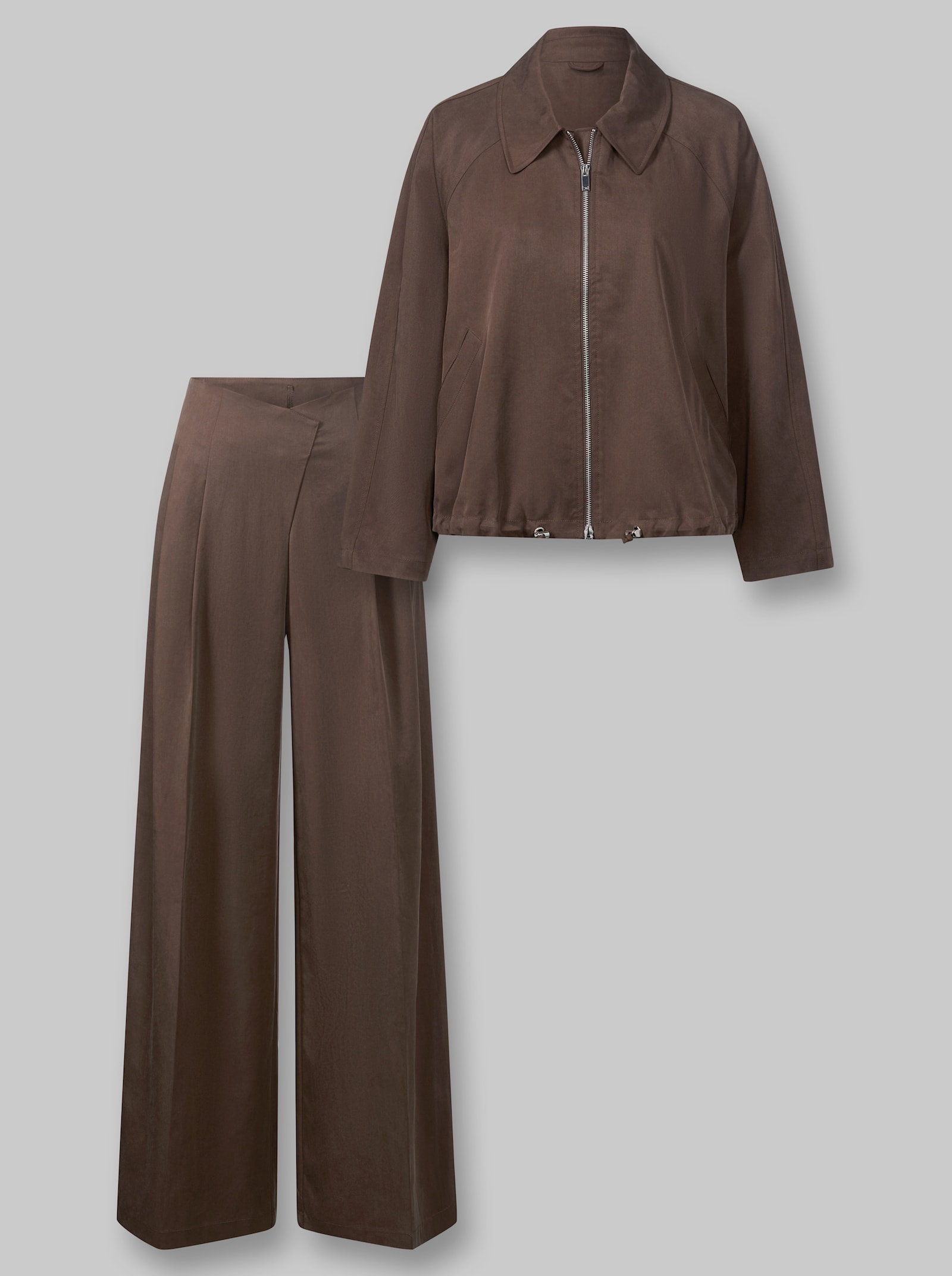 heine Hosenanzug in Twill-Qualität - schoko
