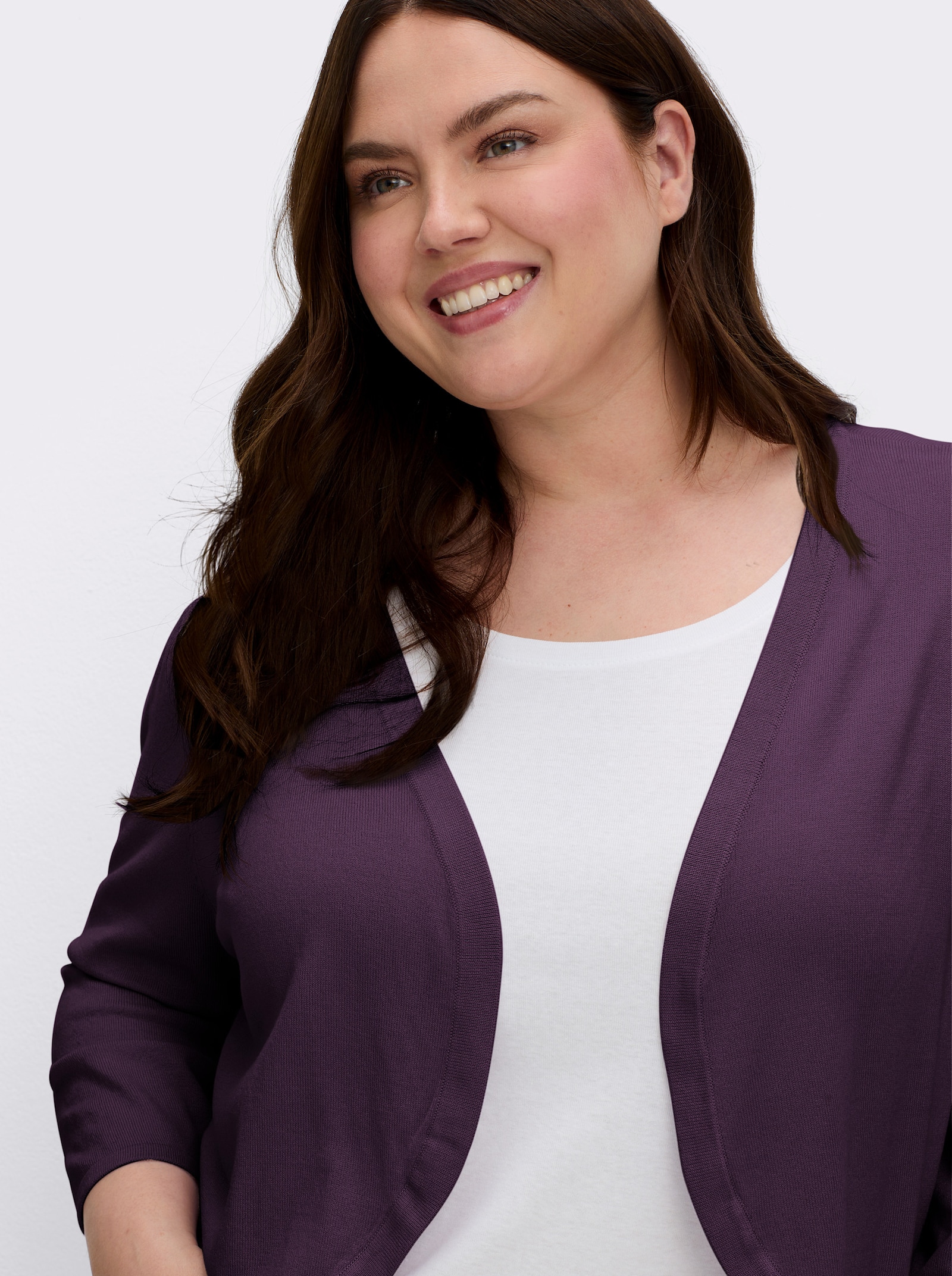 Bolero in Feinstrick-Qualität - traube