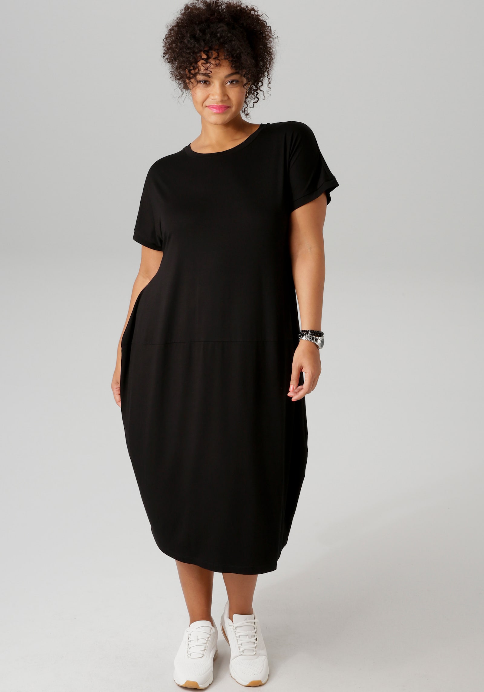 Aniston PLUS Jerseykleid - schwarz
