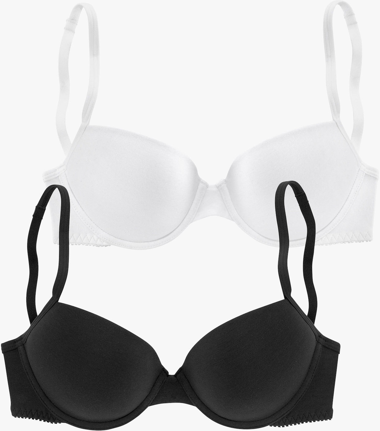 petite fleur Push-up-BH - schwarz+weiß