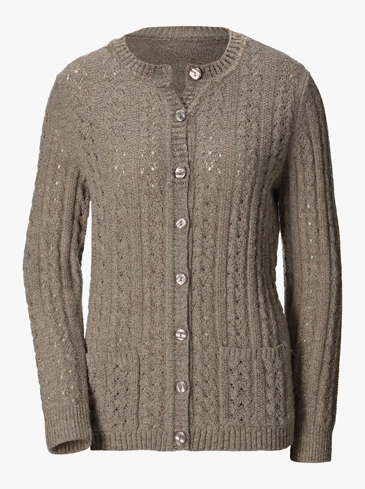 Cardigan - beige, melerad