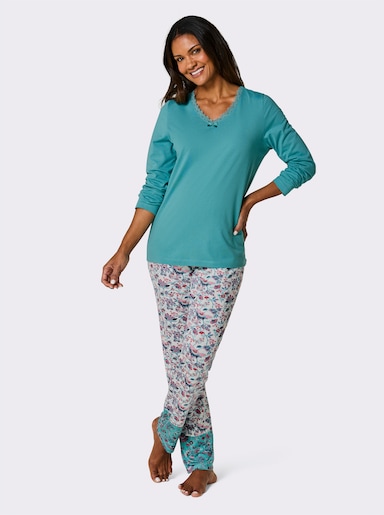 wäschepur Schlafanzug - ozean-ecru-bedruckt