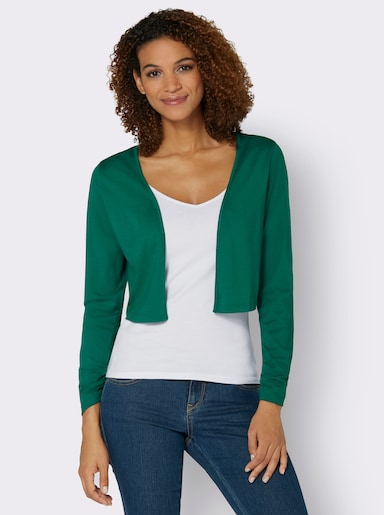 Shirtjacke mit Raffung - grün